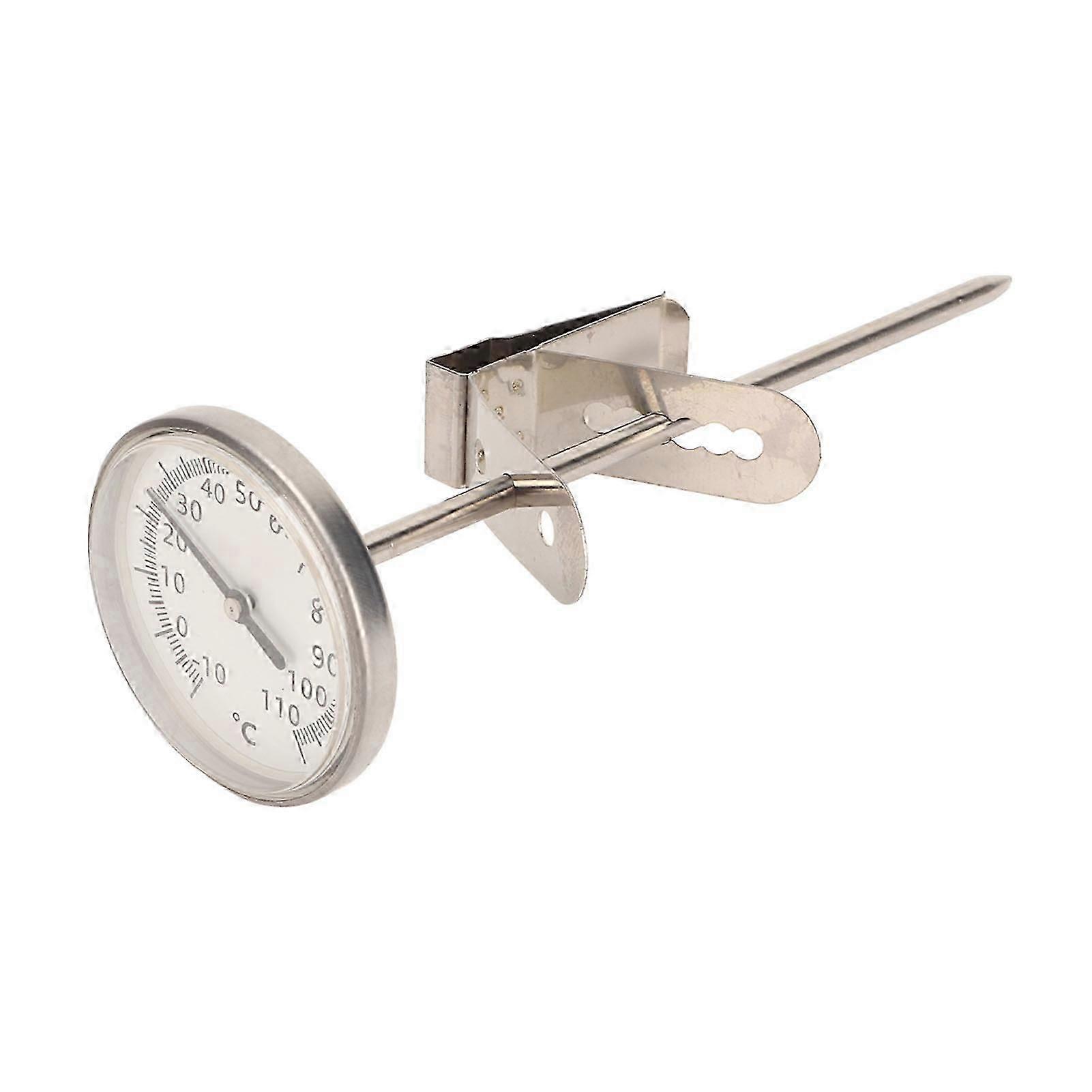 Professional StainlessSteelThermometer For Accurate Food Measurement, EasyToReadDial With Large Measuring Range, Detachable Clamp For Easy Operation
