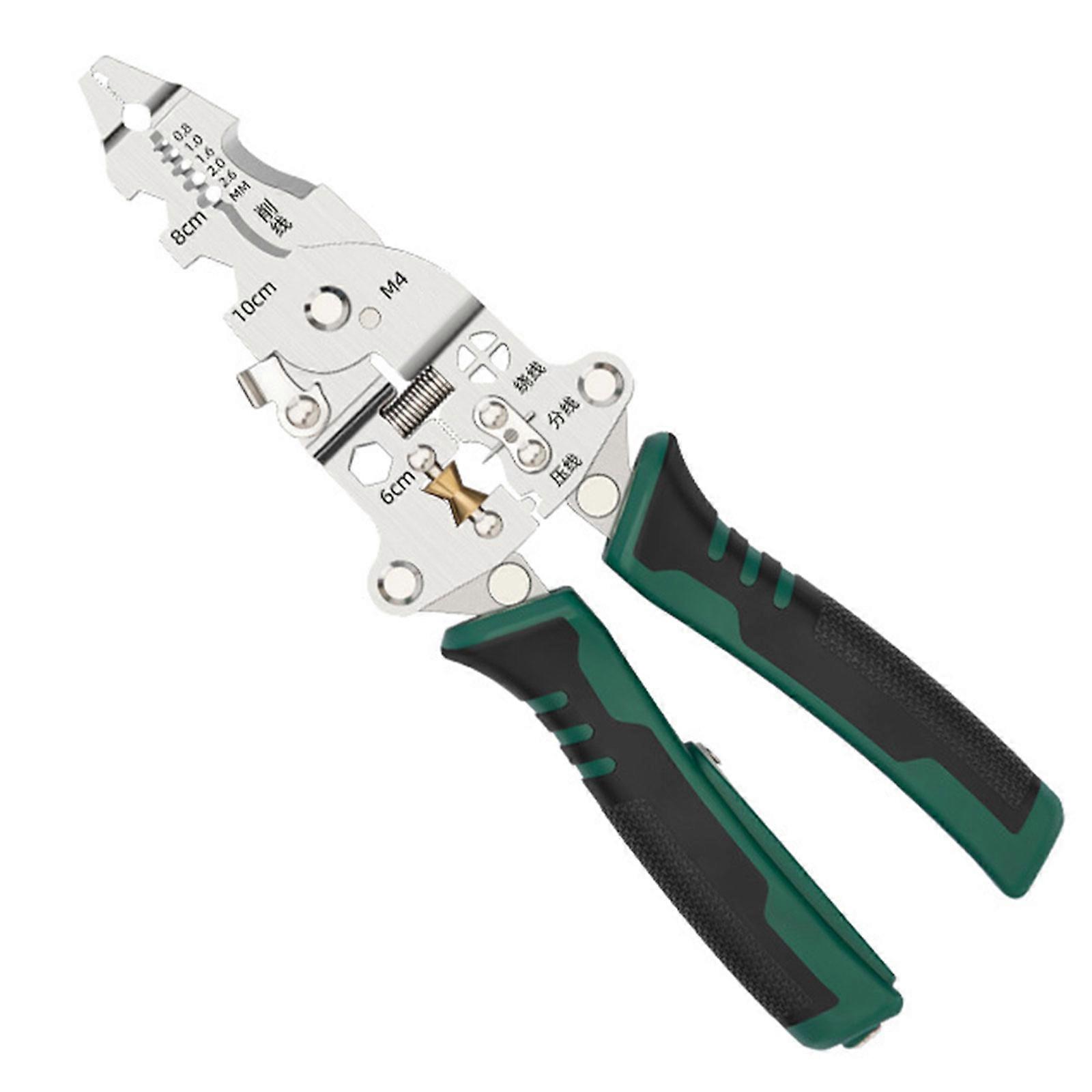 Professional 3 in 1 Wire Stripping Tool with Voltages Detection and Accuracy Cutting Blade for Electricians and DIY Projects Multicolor