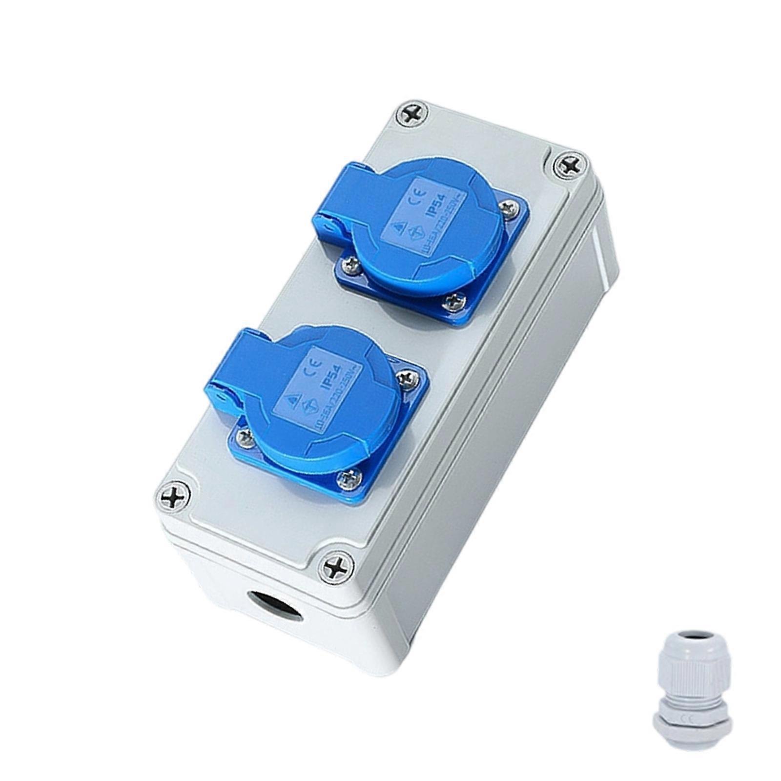 Upgrades Three Port 16A Power Outlet Weatherproof Enclosures with Sealing Rings Not Collision Structure for Outdoor Use Multicolor