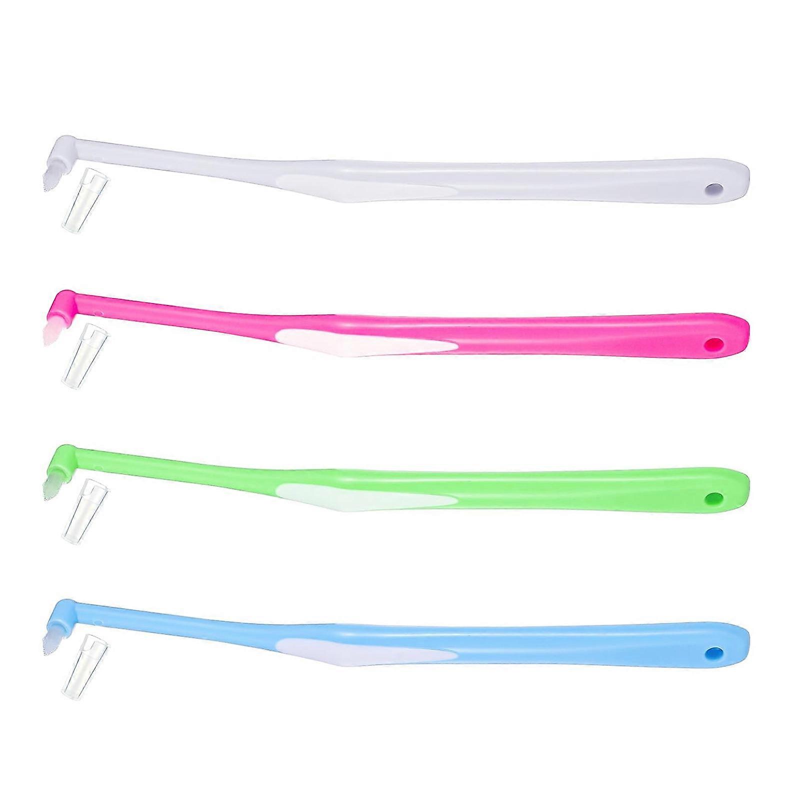 Soft Bristles Interdental Spacing Brushes 4Piece Set Multipurpose Orals Care Tool for Tight Spaces Multicolor