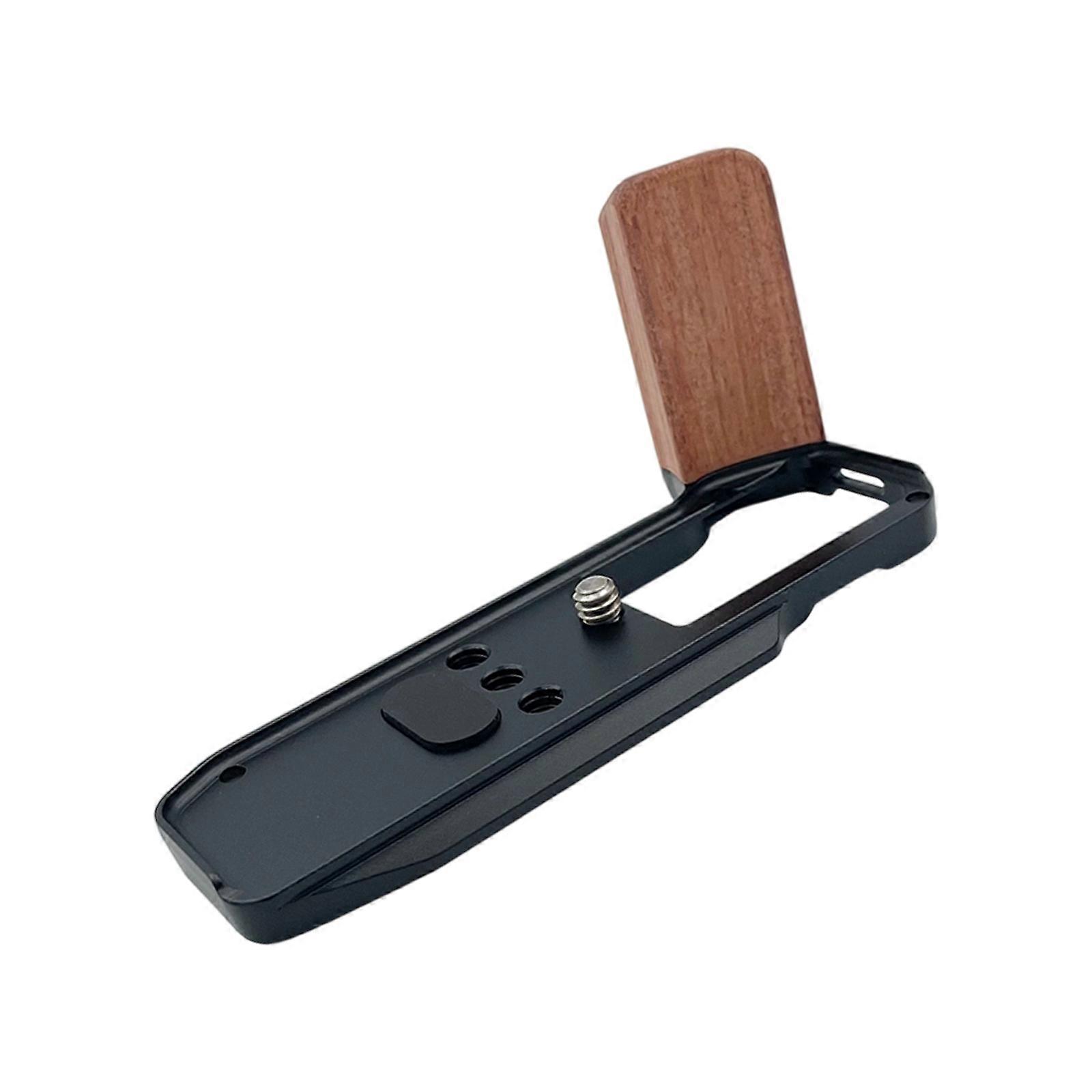 Arca Compatible Wooden Hand Grip With Cold Shoe And Ergonomic Design For Improved Handling Multicolor