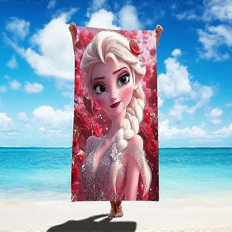 Frozen Print Beach Towel Princess Elsa Towel Swimming Towel 25-26