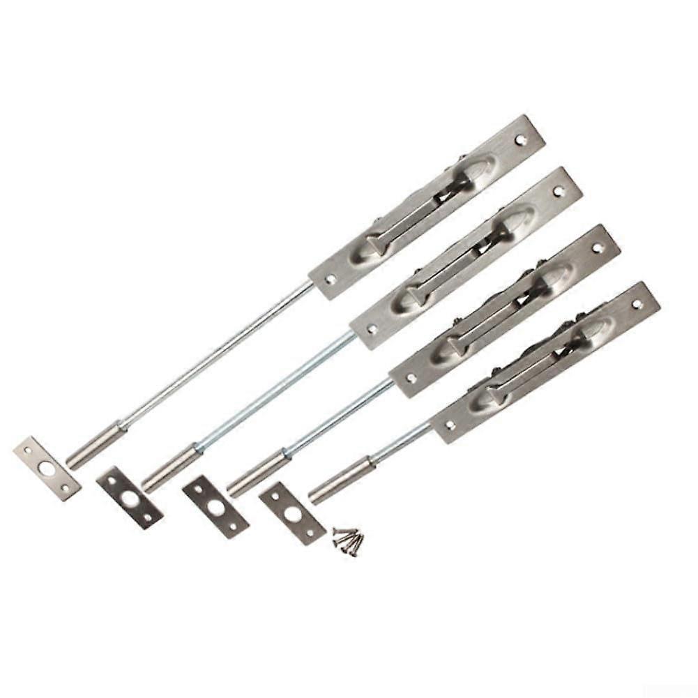 Security Latch For Wood Doors, 304 Stainless Steel, AntiTheft Design, Open Mounted Lock, 8Inch