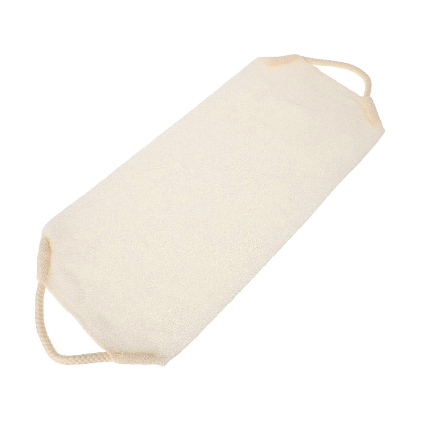 Exfoliating Back Scrubber Extendable Handle Beige Multipurpose Shower Towel Comfortable Grip