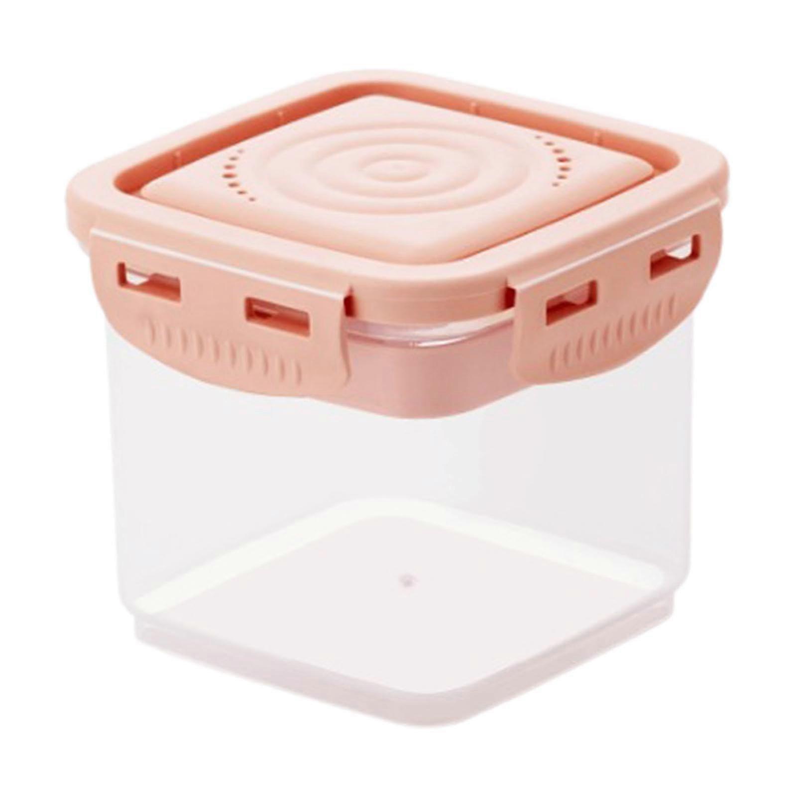 Sugar Storage Containers with Spoon, Airtight Brown Sugar and Flour Jars, Stackable Kitchen Canisters Pink