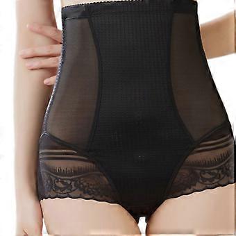 Culotte gainante ventre plat pour femme, respirante, taille haute, sans coutures, noire, taille XL