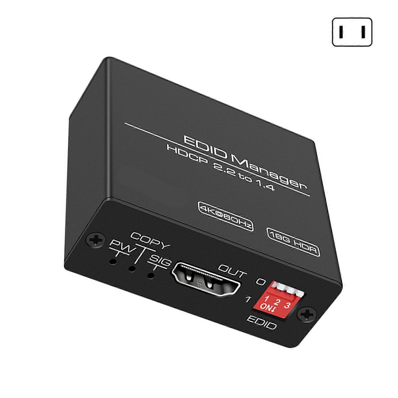 HDTV-compatible EDID Managment Emulator 4K 60Hz Copier Pre Set Data Option For Optimaled Display In Various Environment Multicolor