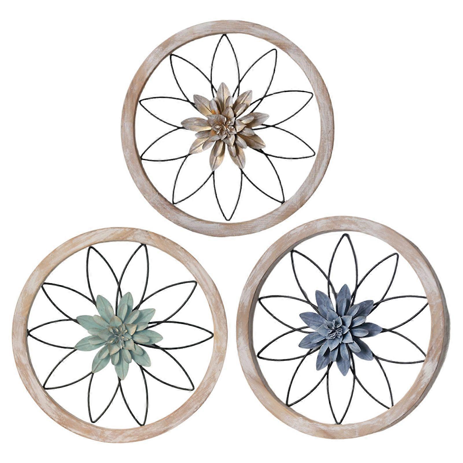 Lantlig väggdekoration i trä, rustik blomdekoration, väggkonst, prydnad för vardagsrum, sovrum, matsal