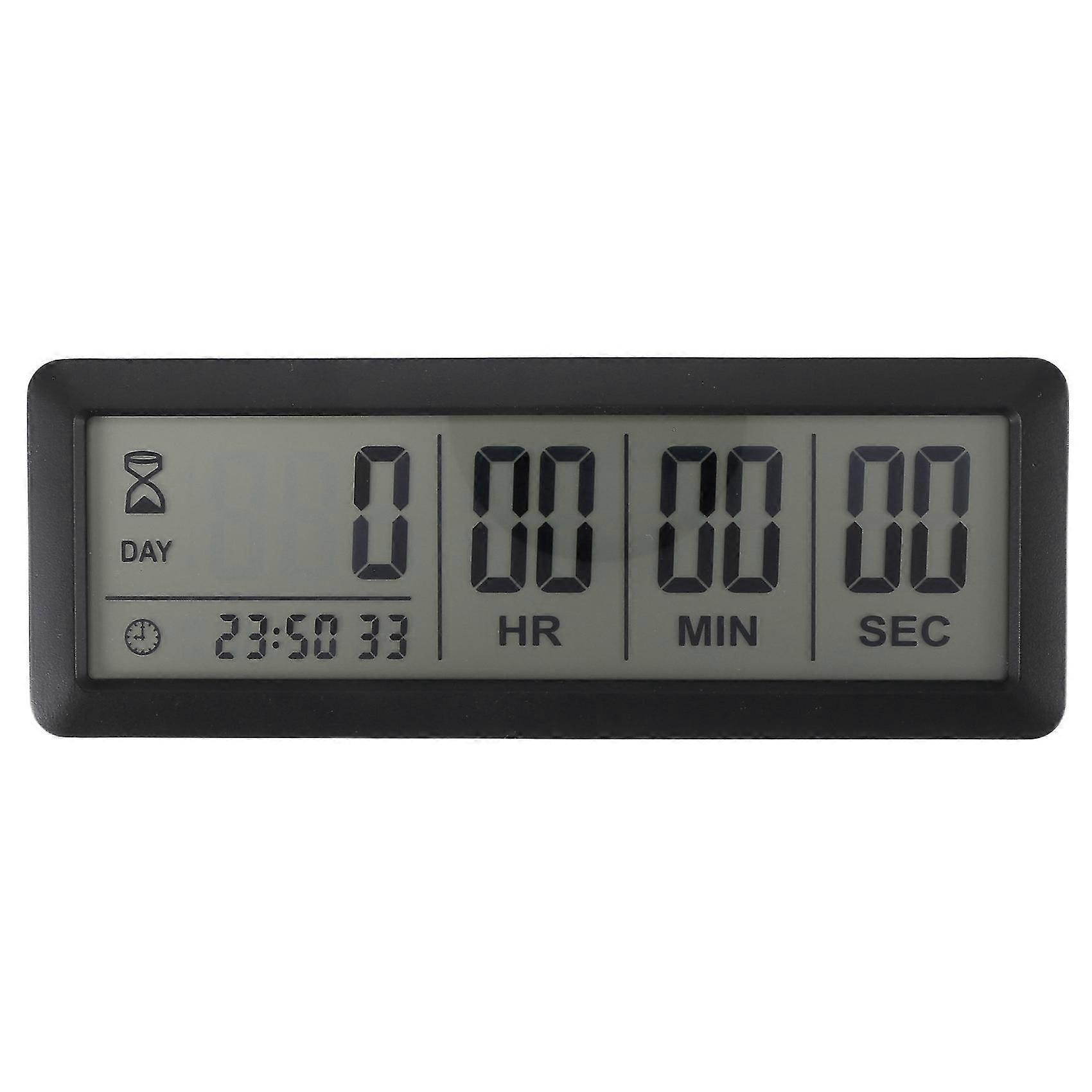 Big Digital Countdown Timer Clock - 999 Count Down Clock Timer For Graduation Lab Kitchen (negru)