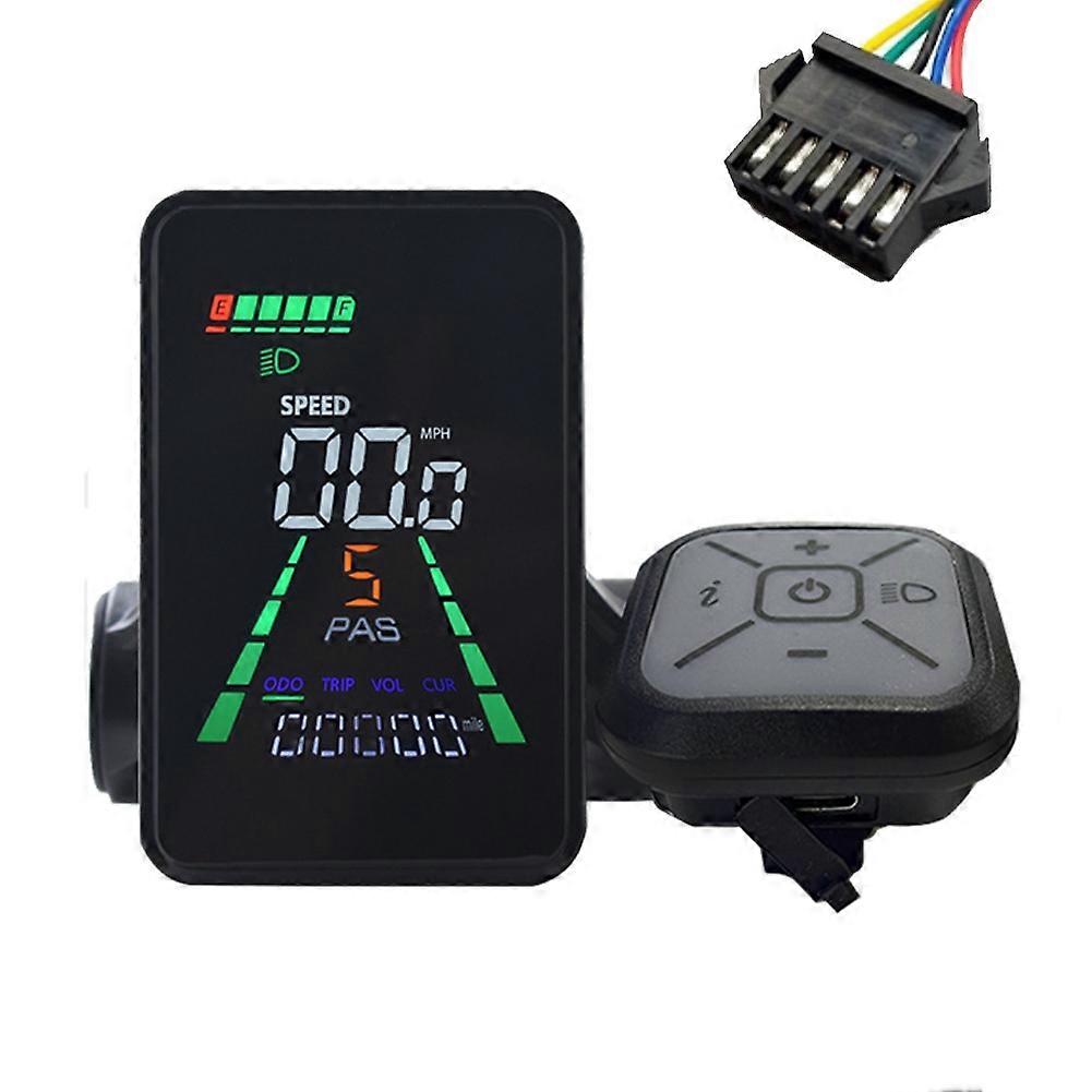 L5 E-Bike LCD Display Meter 24V/36V/48V/60V UART Speedometer Type C Electric Scooter LCD Meter SM5PIN