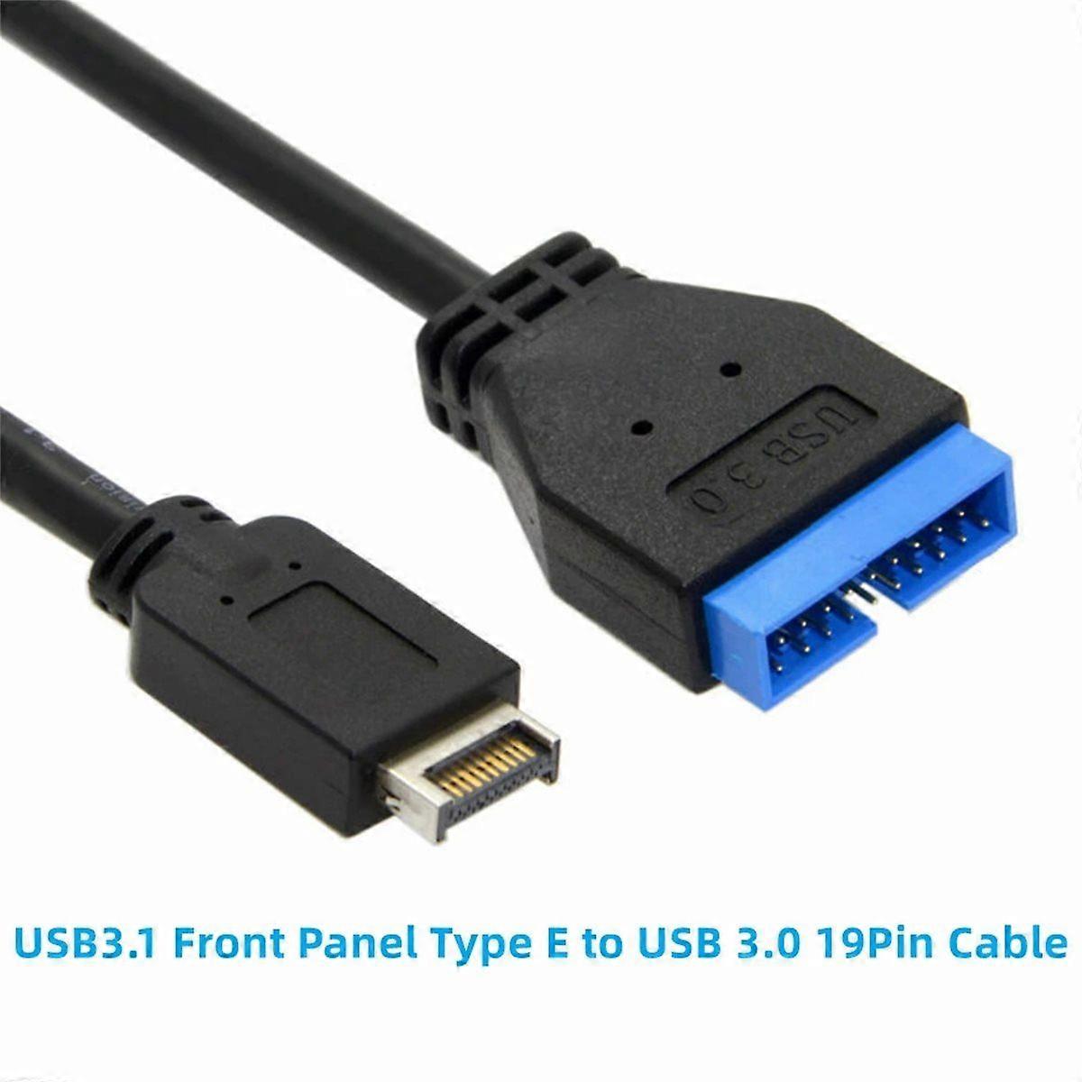 Motherboard Front Panel USB 3.1 Type-E to USB 3.0 19/20-Pin Header Adapter Cable for Desktop Comput