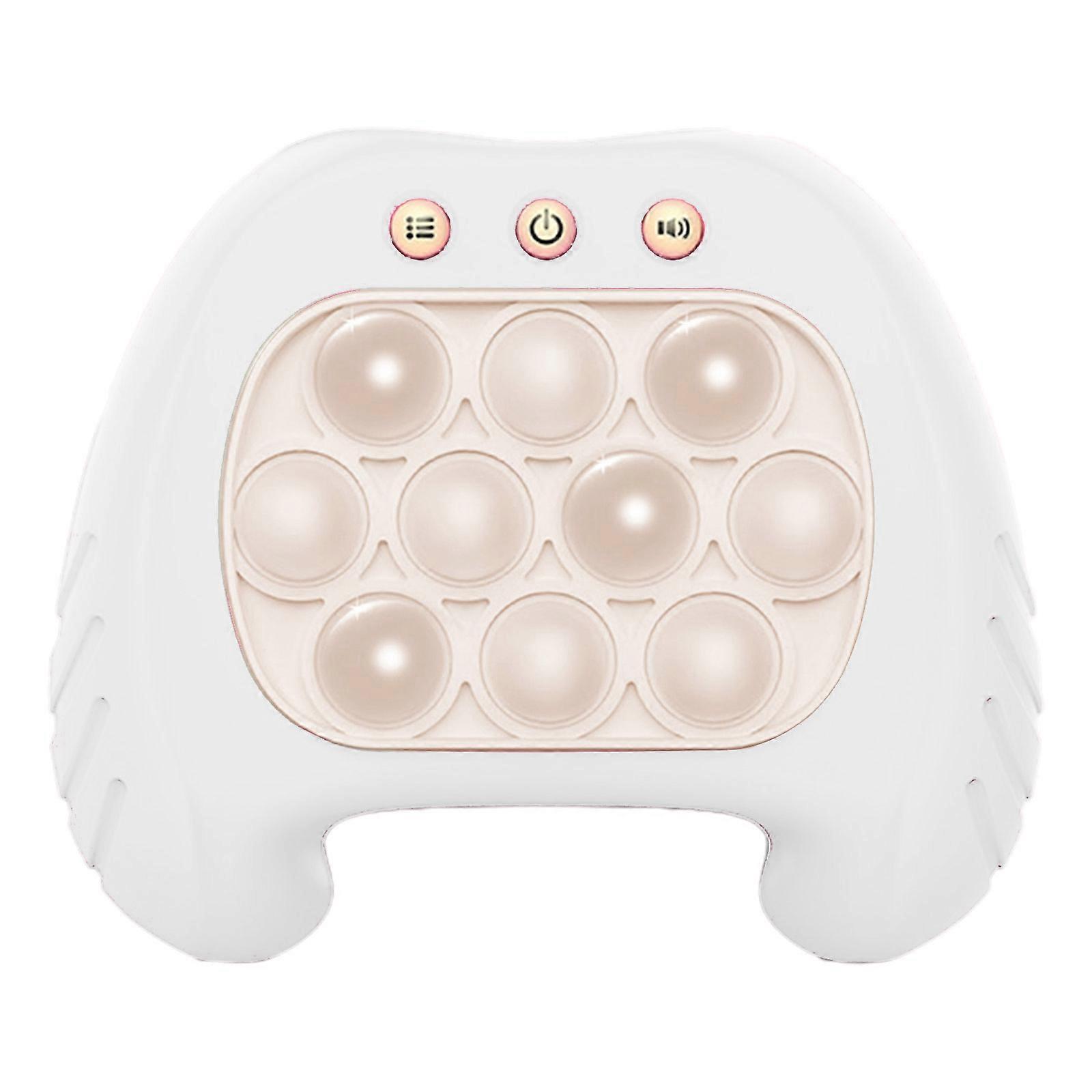 Quick Push Game Handheld Console Toy Reaction Training PopPuzzle Travel Toy Decompressing Fidgets Pocket Toy Kids Favor  White