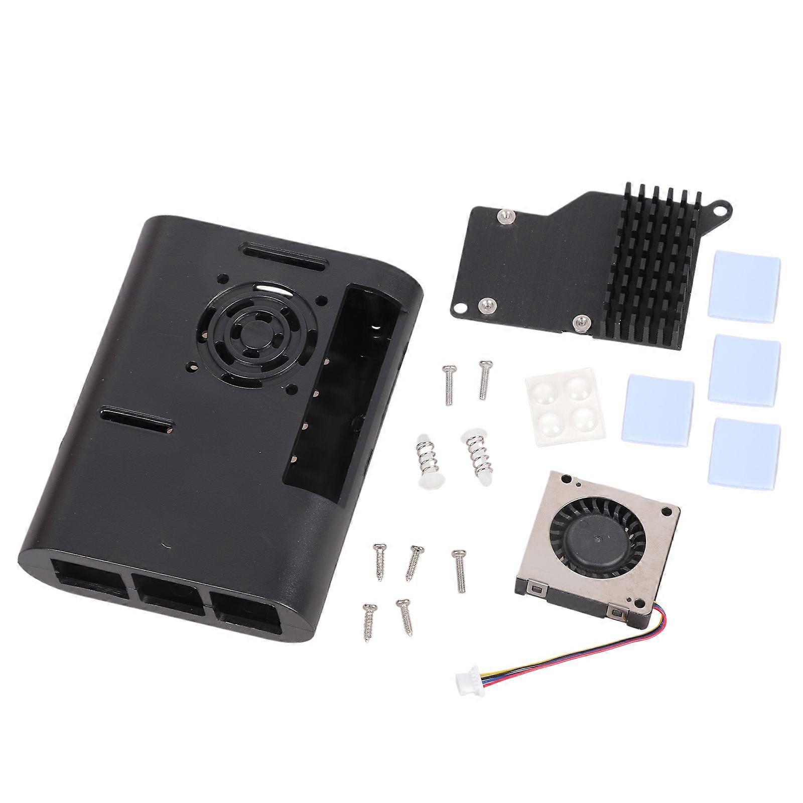 Durable ABS Case with Active Cooling Fan for RaspberryPi5 RPI5 8GB/4GB/2GB/1GB Protector Box Multicolor