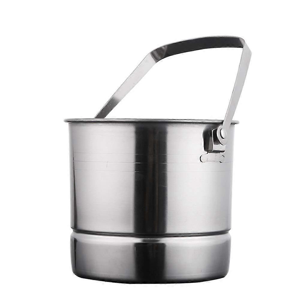 Stainless Steel Ice Bucket with Lid and Tongs, DoubleWall Insulated Wine and Champagne Chiller