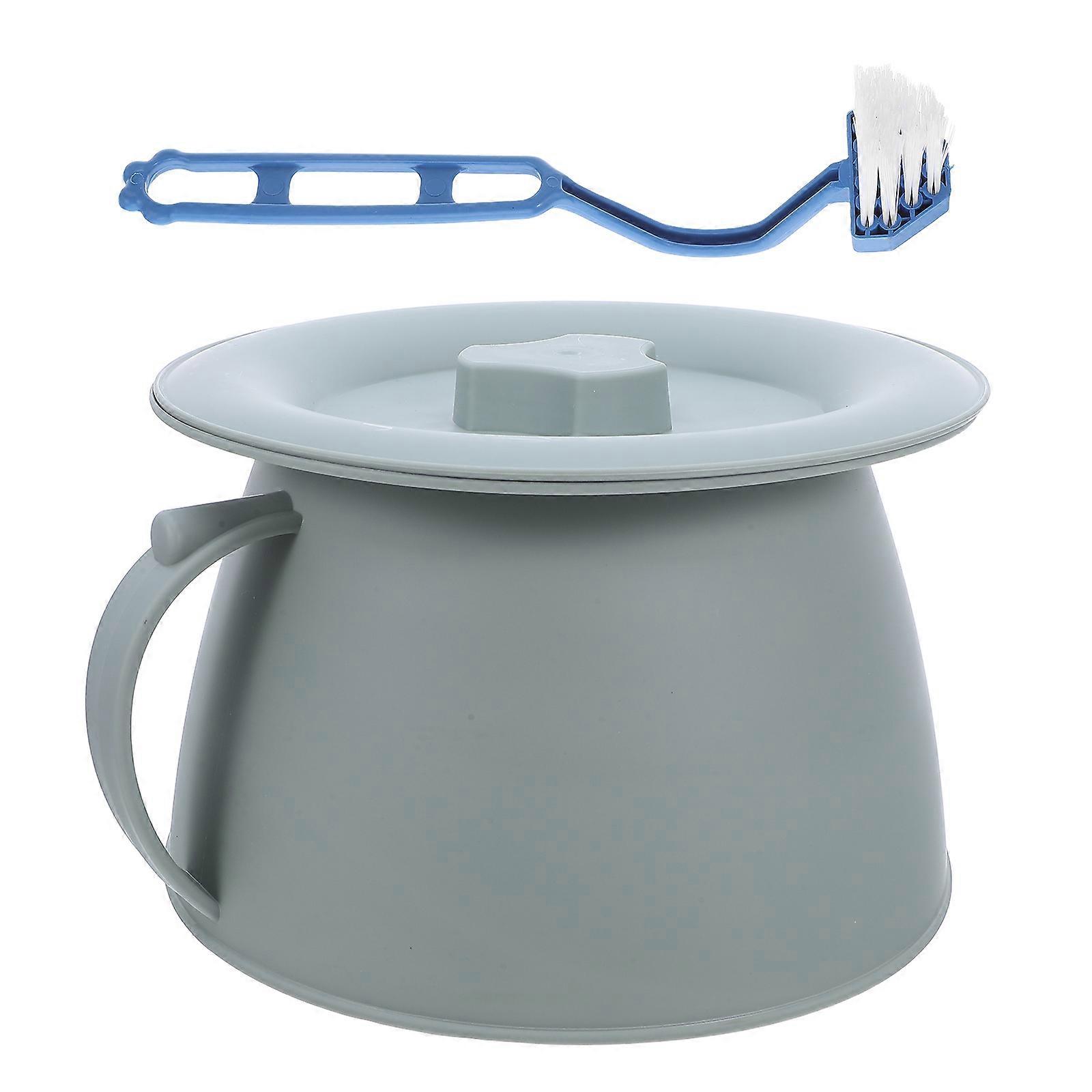 Portable Toilet Chamber Pots for Emergency Use with Lid 1.5L Light Green