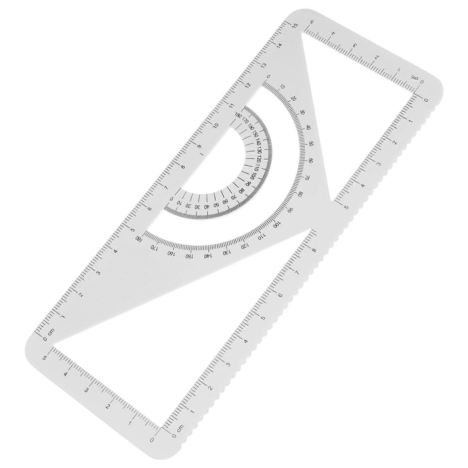 Ruler Set Drawing Measurement Geometry Triangle Straightedge Protractor