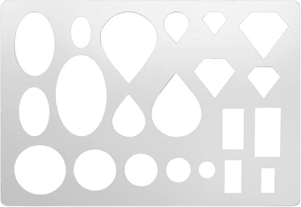 Mix Shape Metal Stencil Cutouts Cutting Stencils Round Rectangle Teardrop Template Stainless Steel Reusable Decorative Stencils Embossing Drawing for 