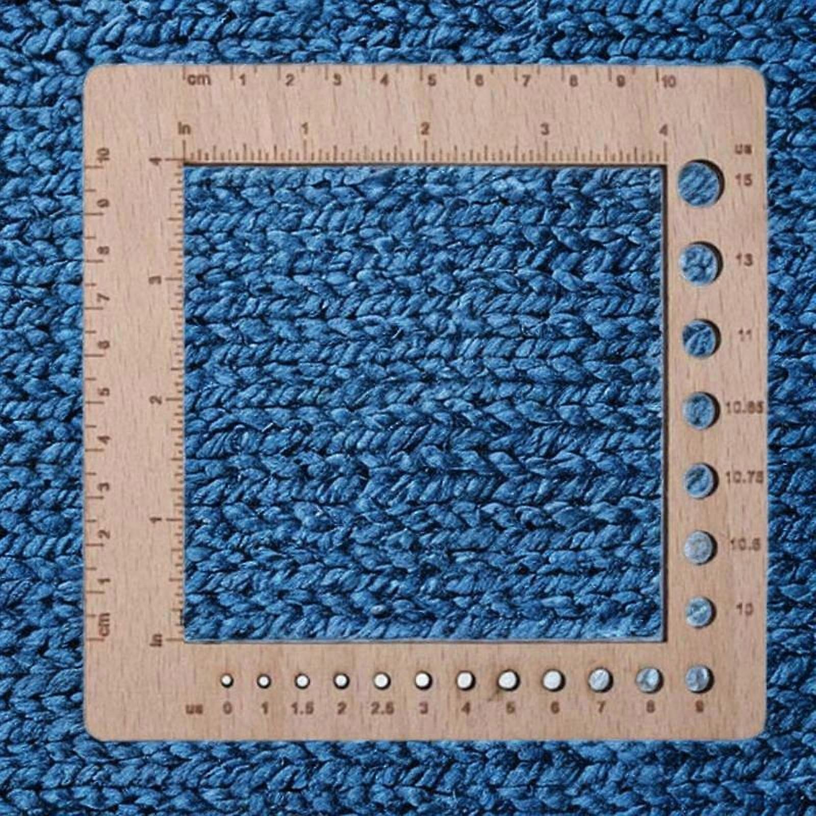 Knitting Gauge Ruler Practical Multifunction Small Craft Lightweight Needlework Counting Frame