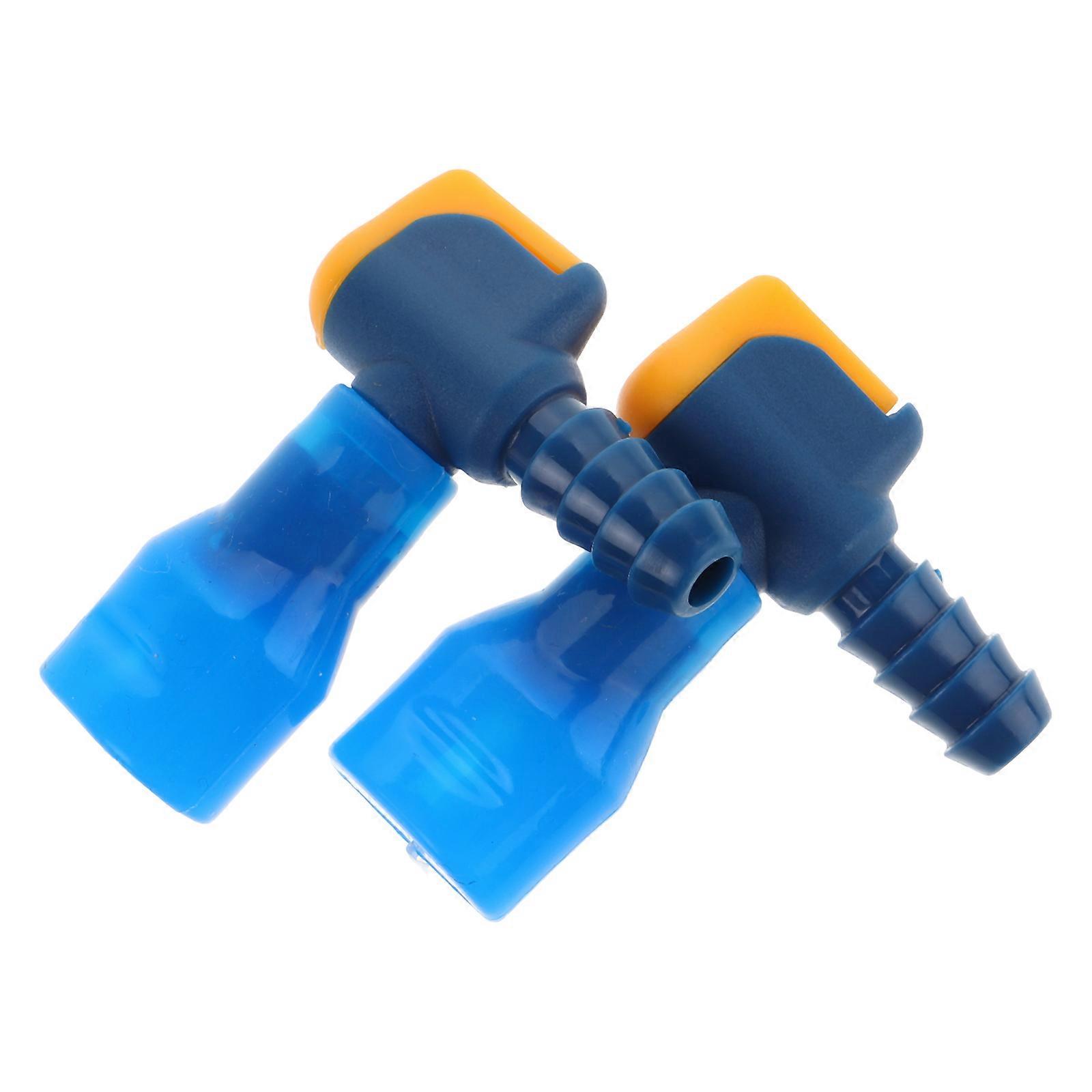 Water Bag Connector Bite Valve Replacement Kit for Hydration Bladders Blue, Durable Silicone, 2pcs