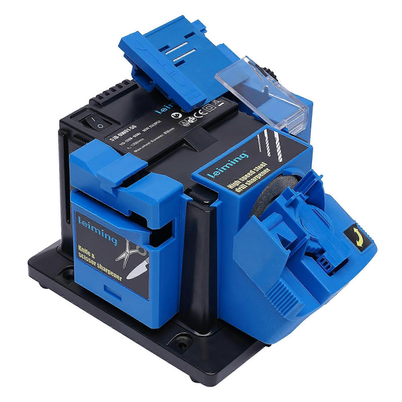 Electric Knife Sharpener with Speed Copper Motor, 3in1 for Knives, Scissors and Drill Bits, 110V