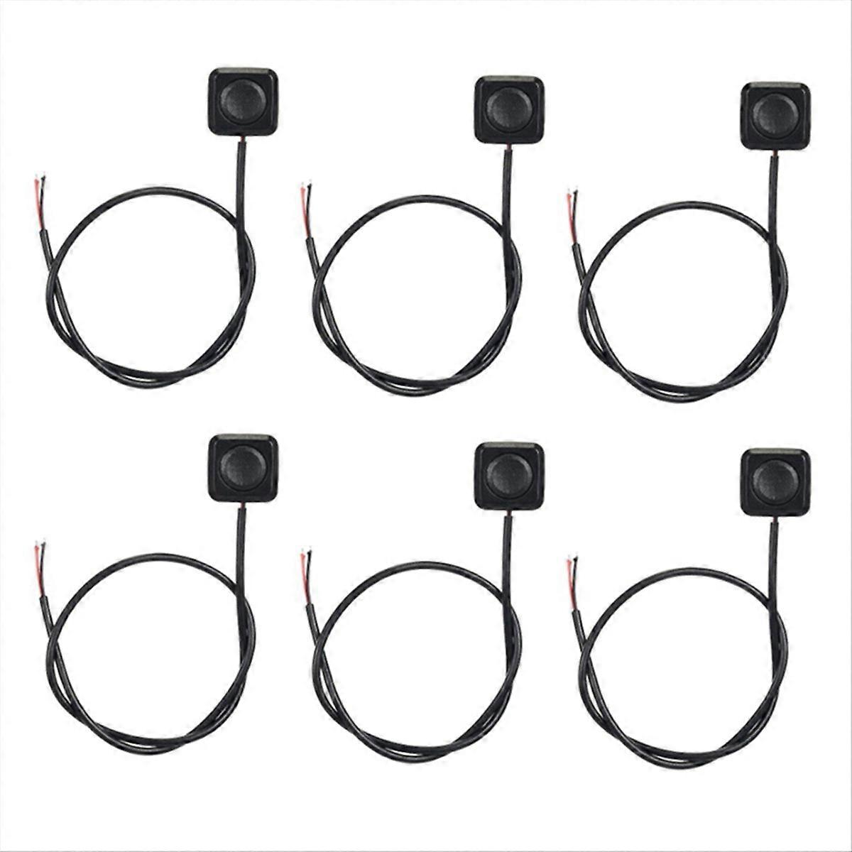 6Pc Momentary Switch Momentary Push Button on Off Switch 12V 24V Mount Mini Button Switch Easy Insta