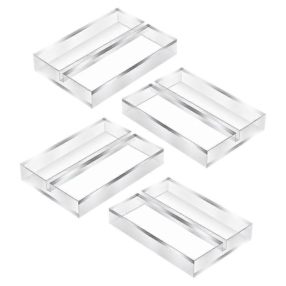 Clear Acrylic Stand For Wedding Display 4 Pcs With Slot Featuring Minimalist Design And Exceptional Visibility