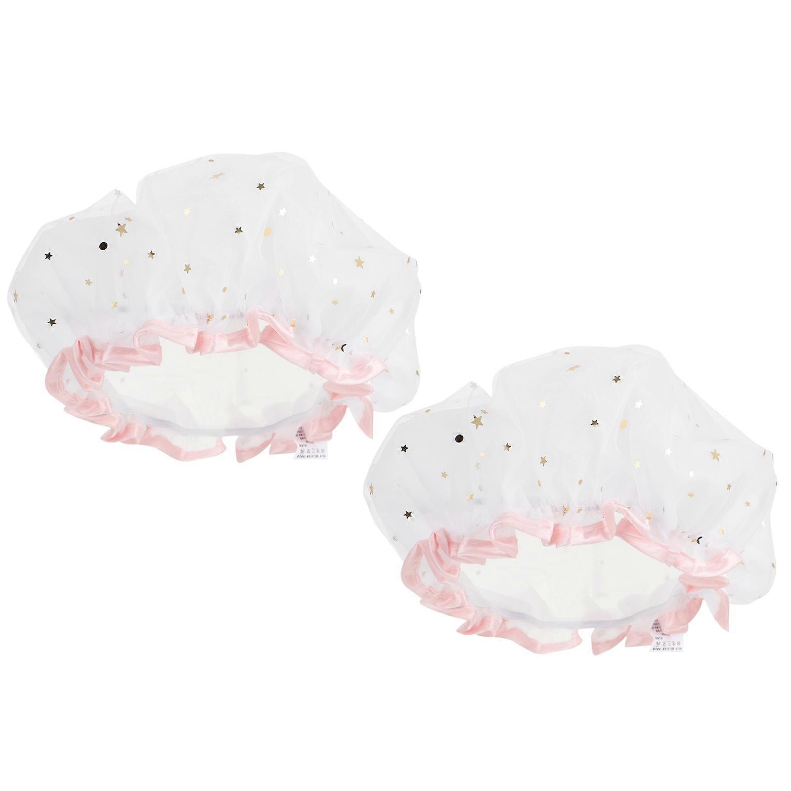 Bathroom Shower Caps Waterproof Bathing Caps for Shower 4 Pieces