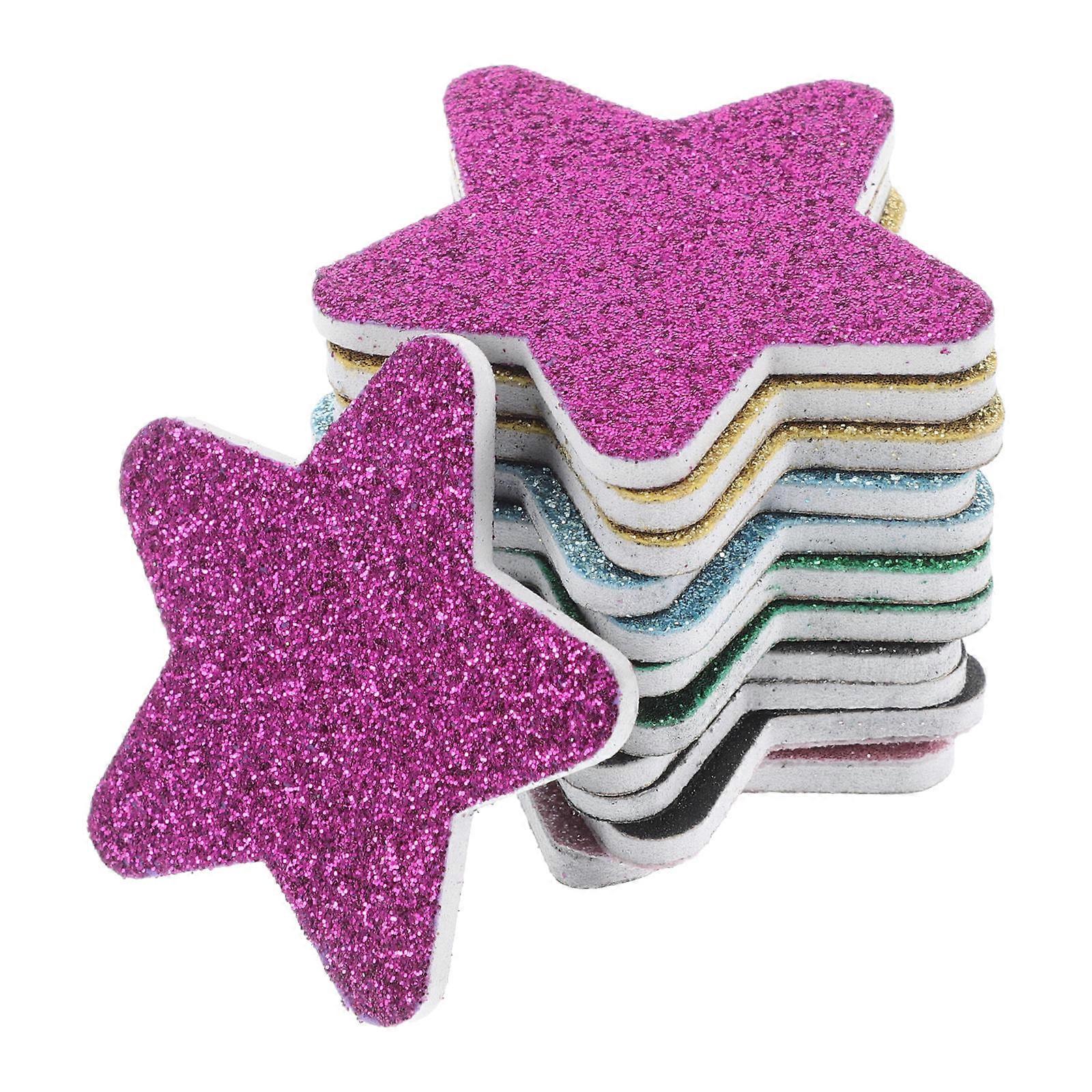 Glitter Nail Buffer Shape Disposable Nail Care Strips for 12Pcs