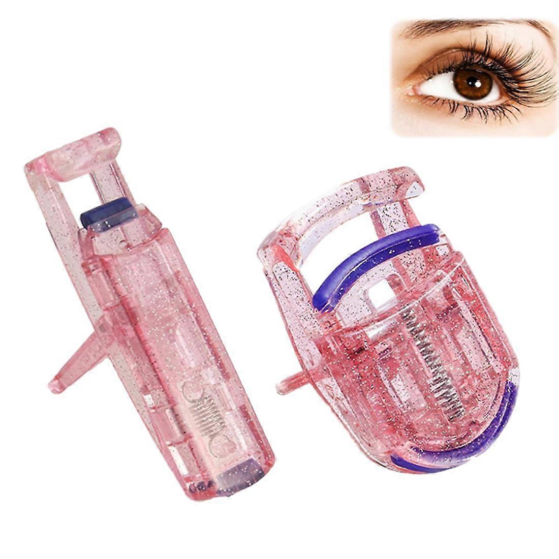 2 Pcs Eyelash Curler Set with Wide Angle and Partial Lash Curler, Silicone Pads, Travel Makeup Tools