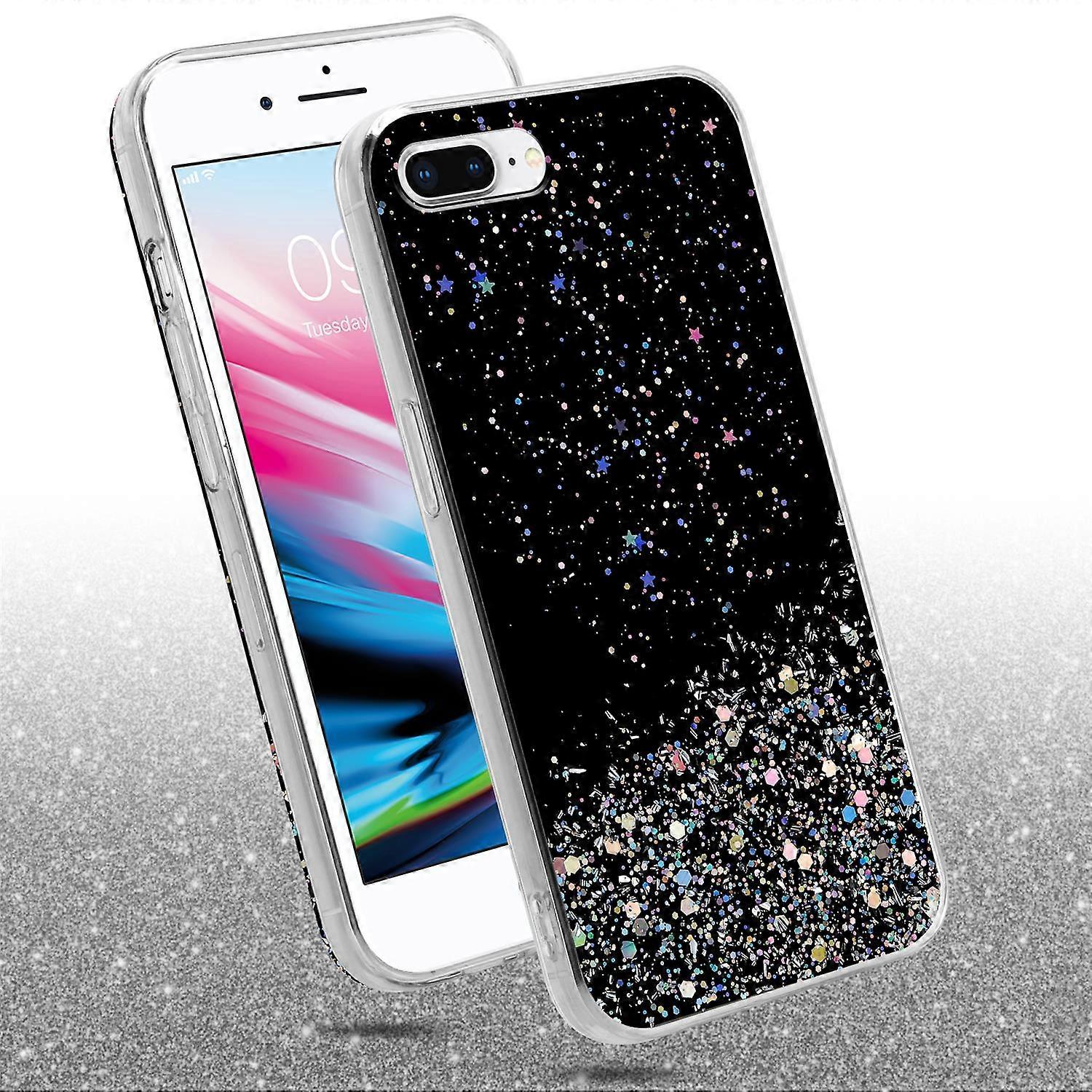 Case iPhone 7 PLUS / 7S PLUS / 8 PLUS Protective Case TPU - Transparent with Glitter