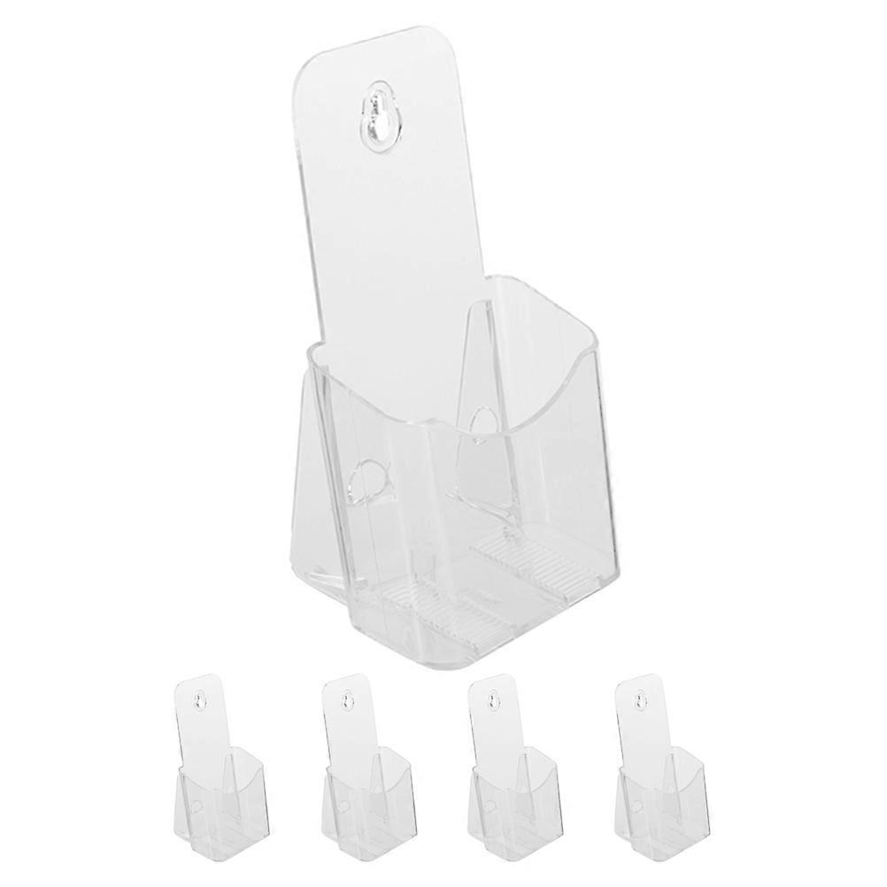 Transparent Acrylic Wall File Organizer for Displaying Use 5Pcs Wall Mounted Holders
