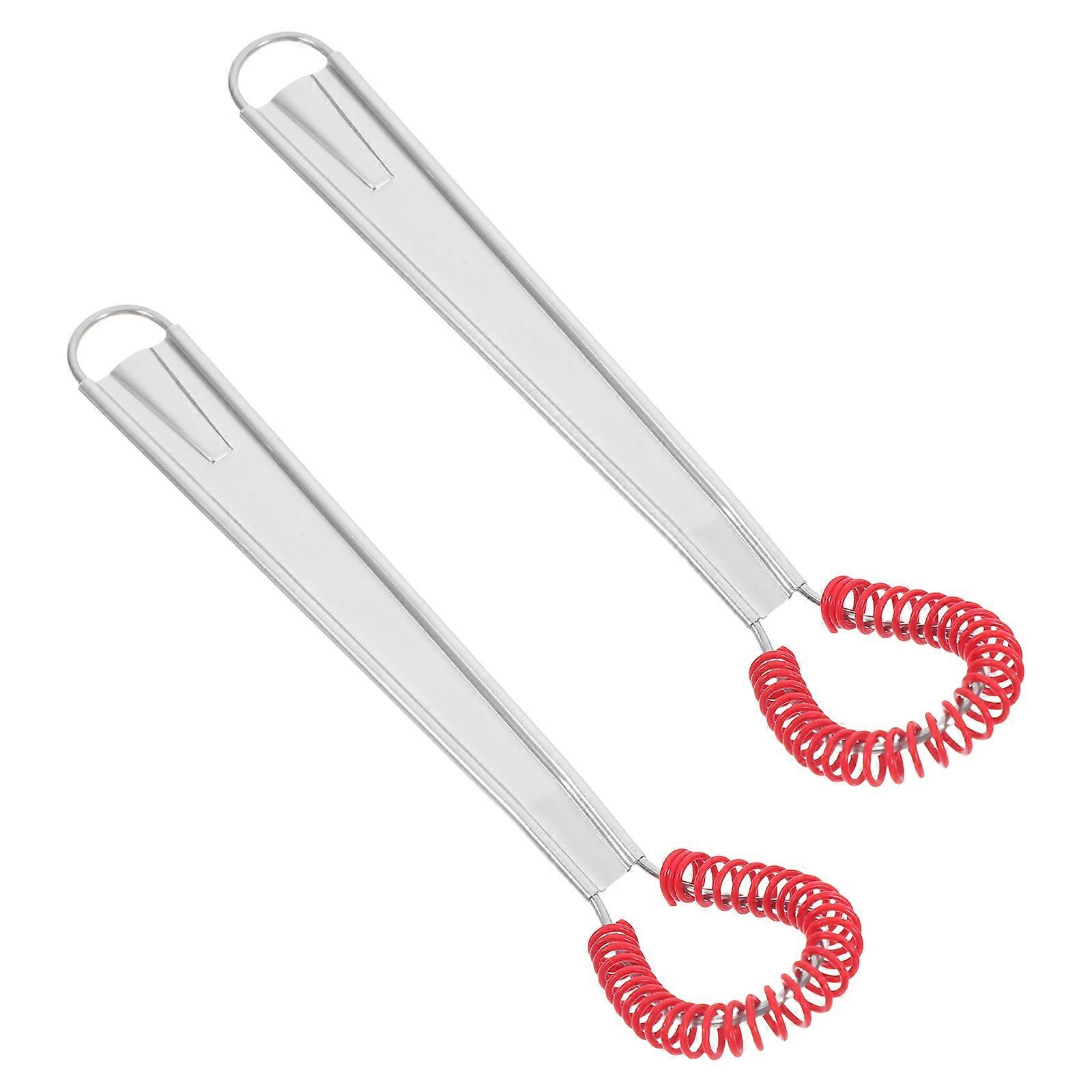 Manual Stainless Steel Spring Whisk for Whisking 6Pcs Red Handheld Egg Beater