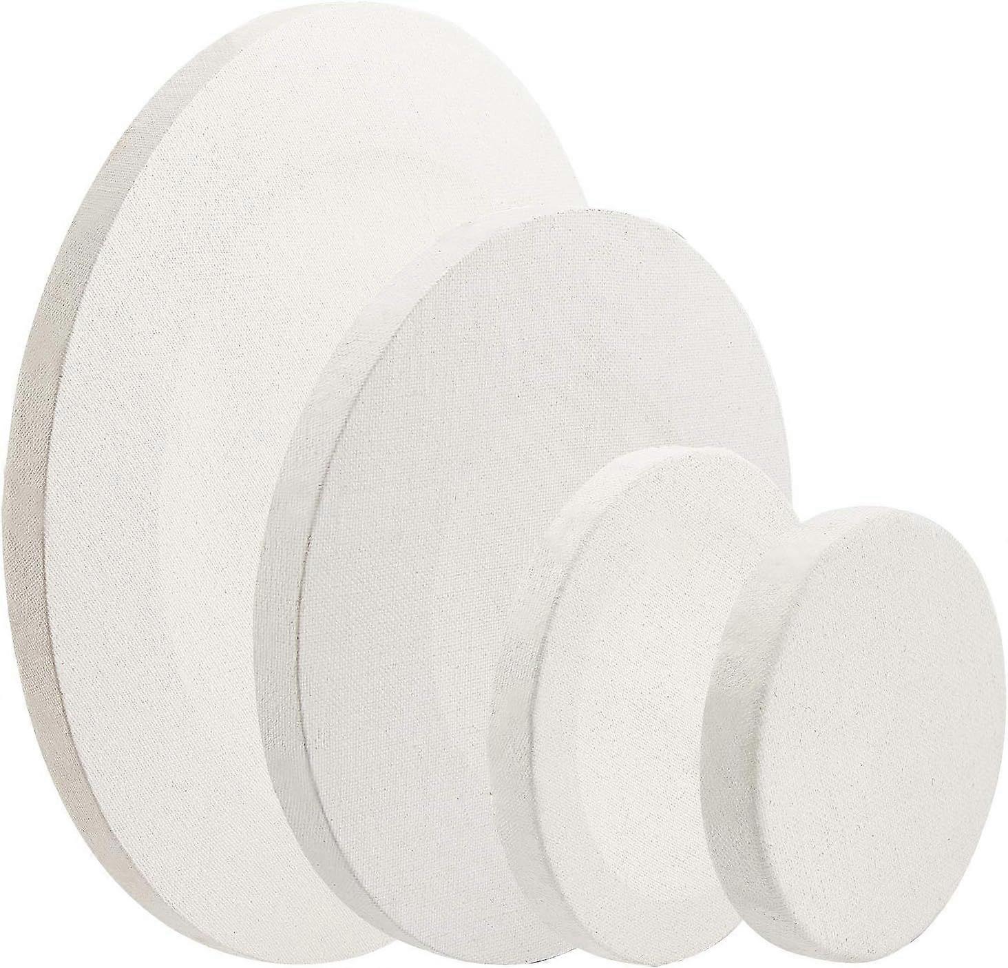 4 Packs Canvas Panel 4 Size Painting Sketchpad Round Sketchpad Drawing Board for Painting Craft Drawing