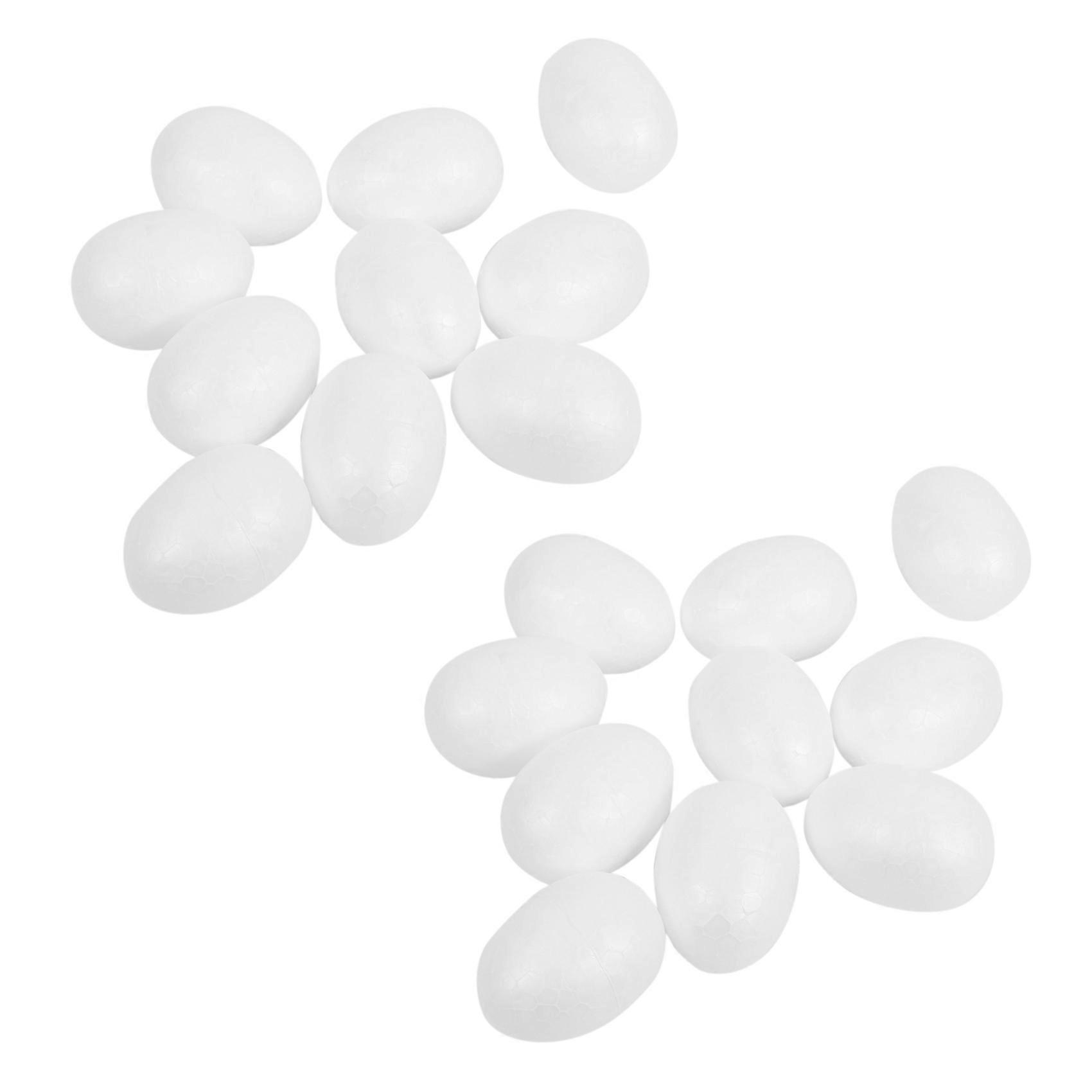20x Styrofoam eggs 6 cm white Easter Egg decorative egg for painting or sticking