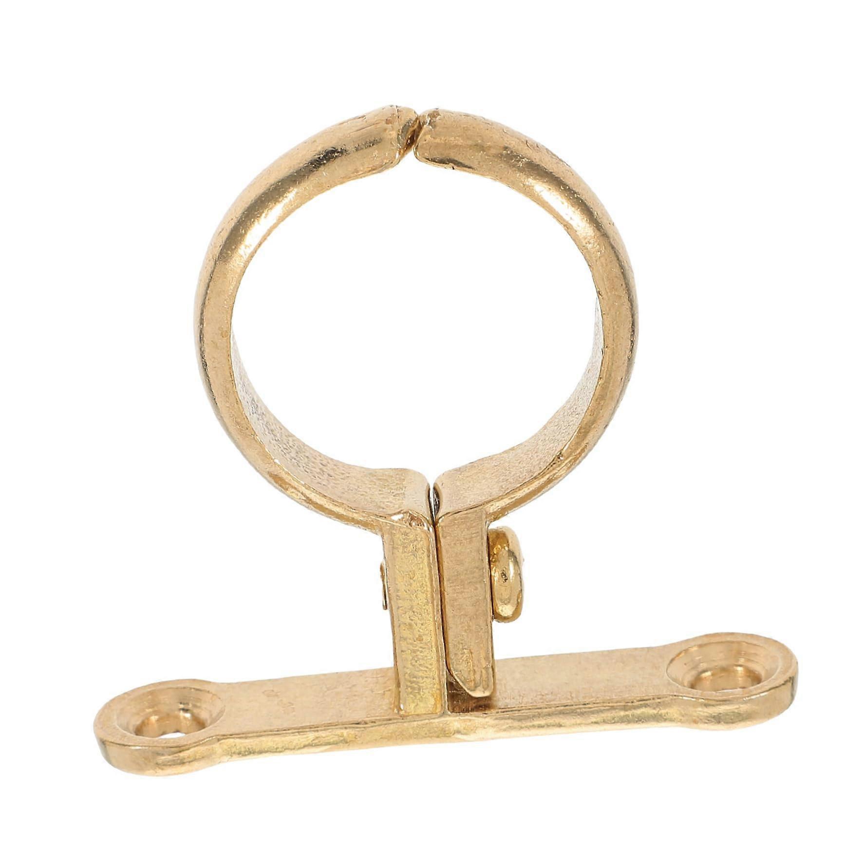 Brass Pipe Clamp Bracket for Secure Fastening, Adjustable Tube Holder for Home and Industrial Use