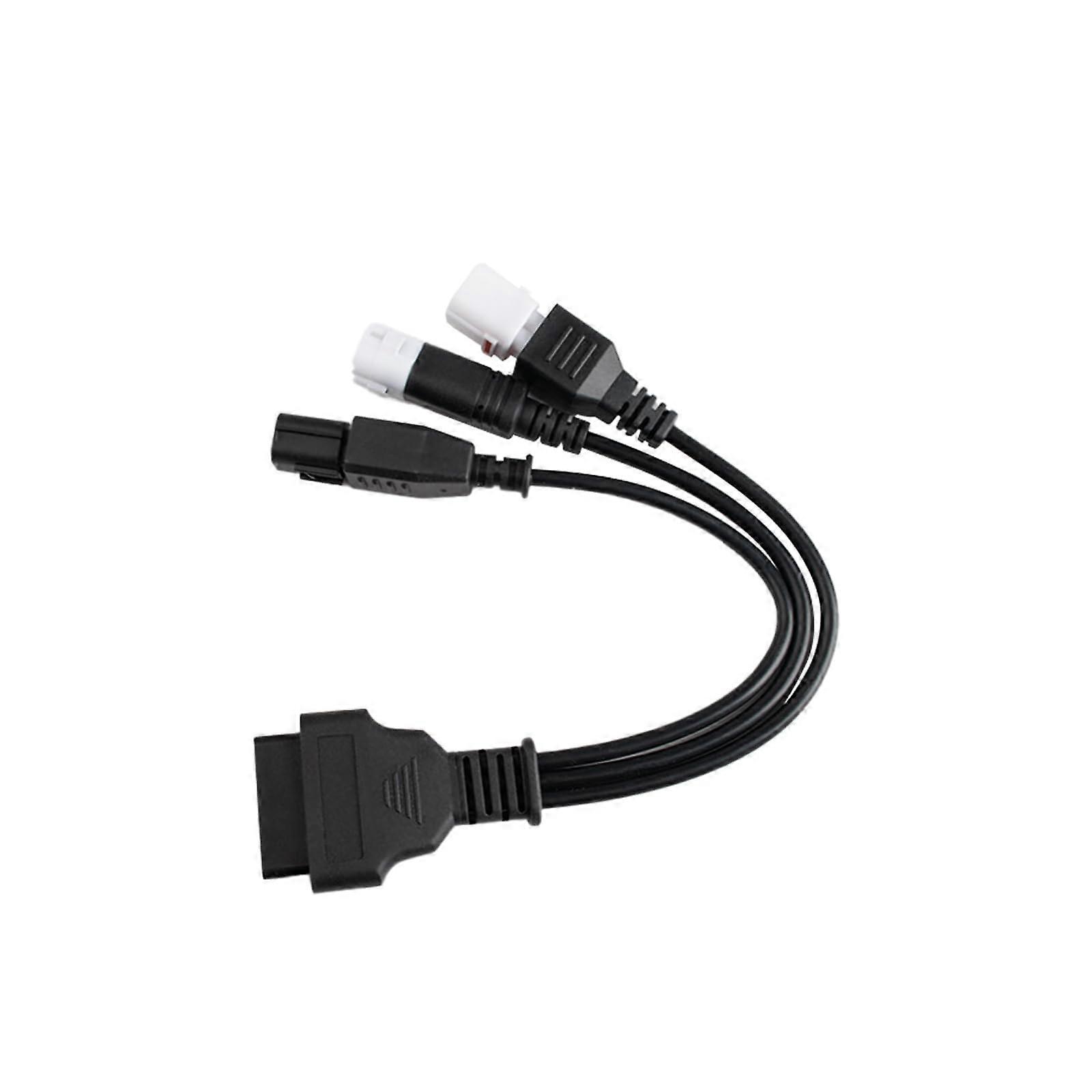 Motorcycle OBD2 Diagnostic Cable 16 Pin to 3 4 6 Pin Adapter with CAN Bus Support for Bikes