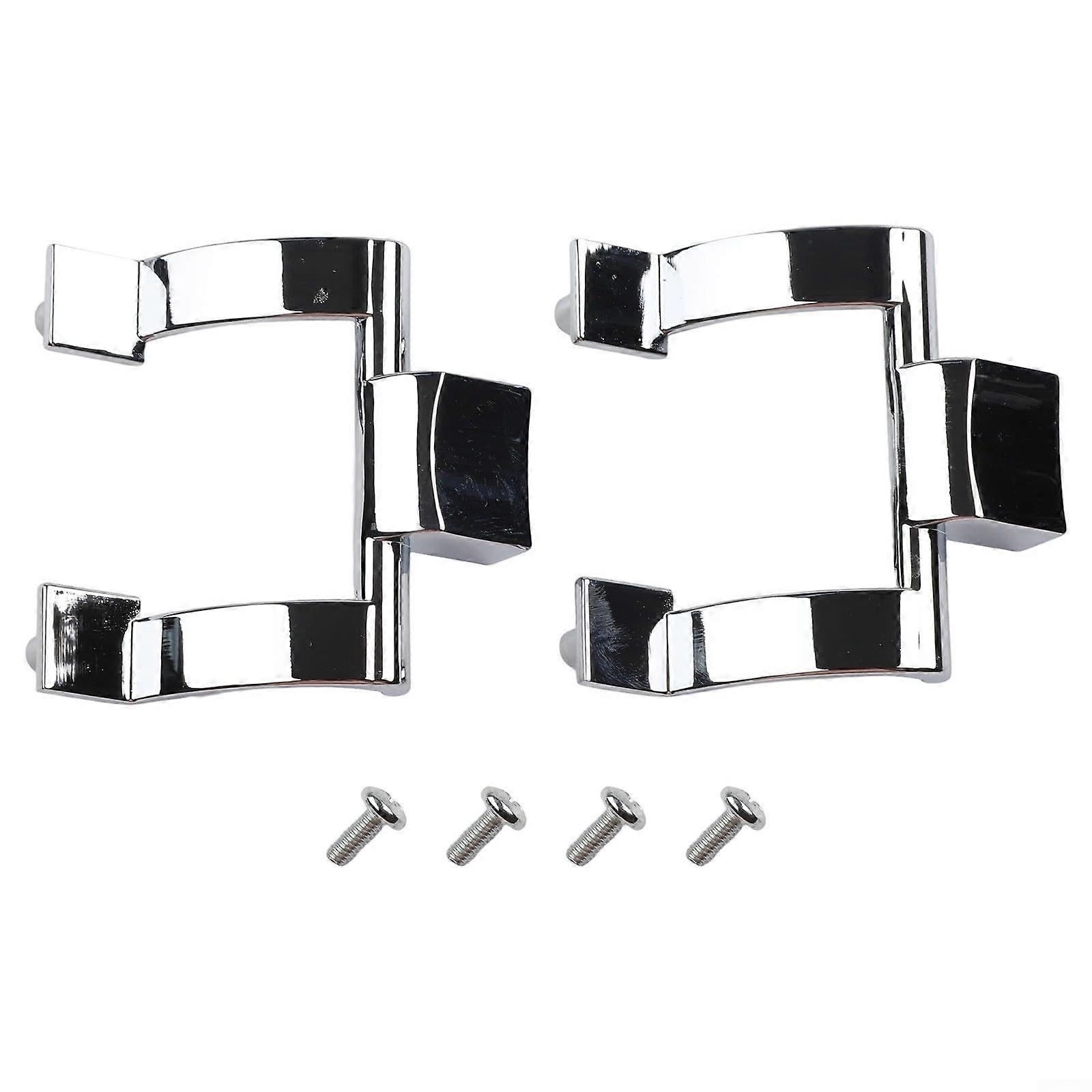 Chrome Shower Door Handles Replacement Kit, Durable Zinc Alloy with Screws for Sliding or Swivel Doors