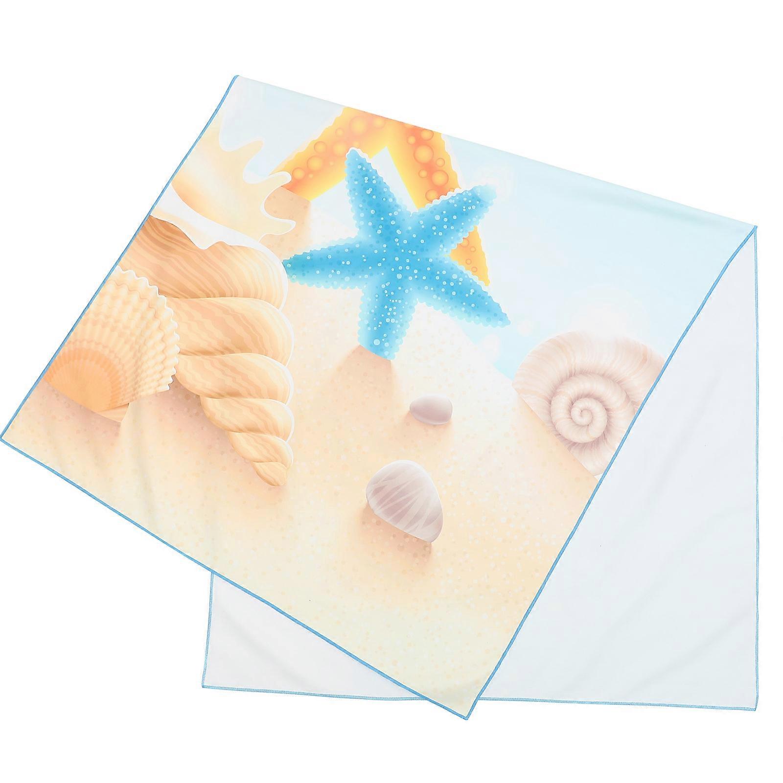 Supple Double-Sided Beach Towel Quick Dry Design with 4Pcs for Swimming Activity