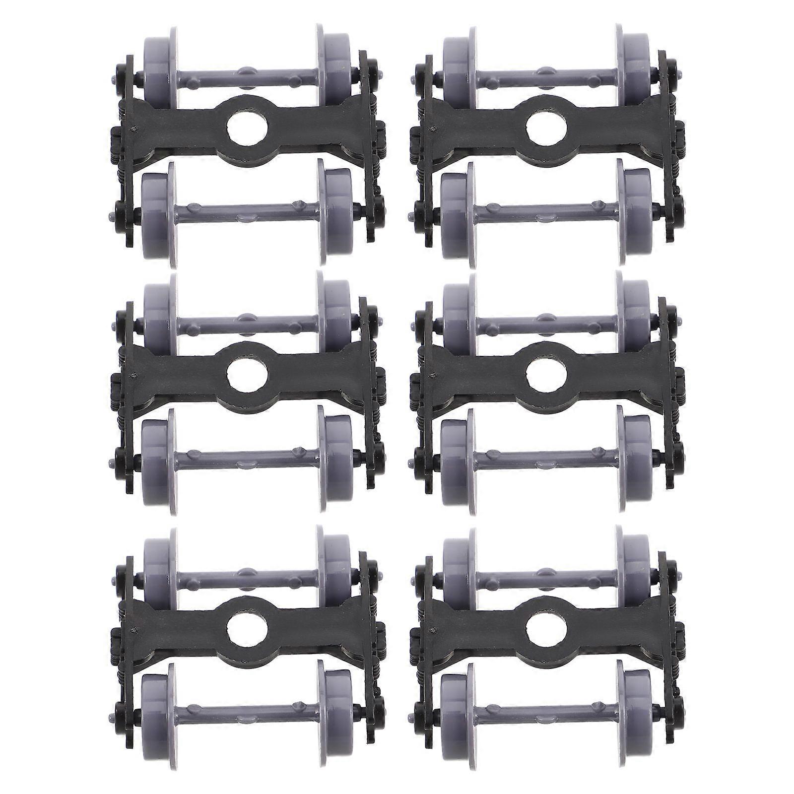 Train Wheel Model Train Wheels Building Kit for Decoration 6Pcs Plastic Replacement