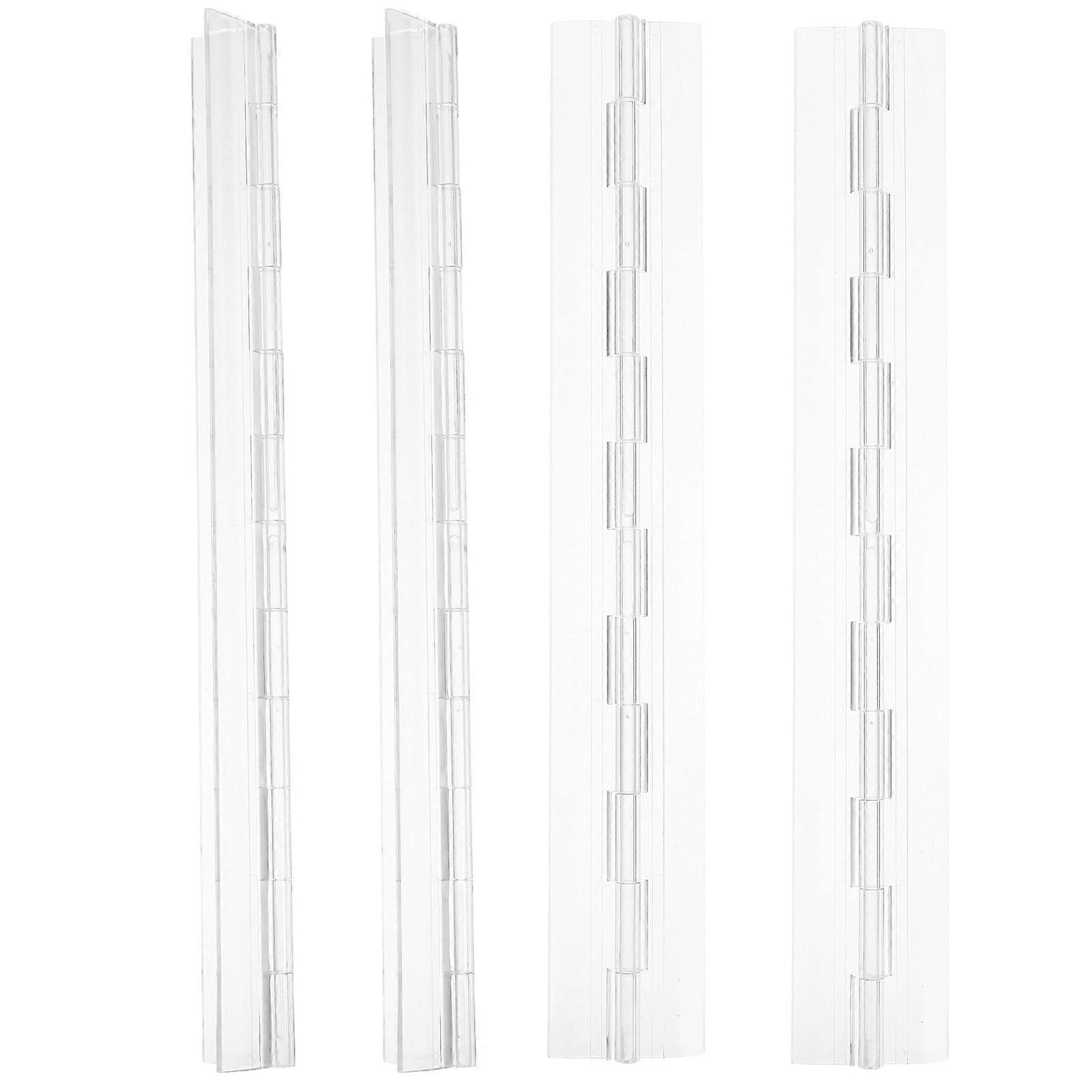 4 Pcs Clear Acrylic Hinges for Cabinet Doors Crafts Transparent Hinges for Wooden Box Jewelry Case Display Stand
