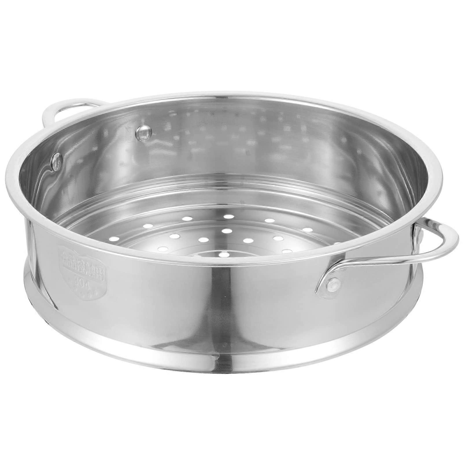 20cm Stainless Steel Steamer Basket with Dual Handles, Stackable Design for Kitchen Cooking