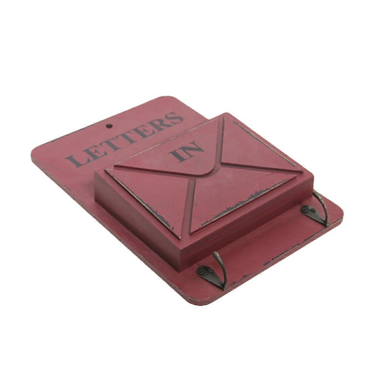 Rustic Wall Mail Organizer with Key Hooks, Wooden Shelf for Entryway Storage and Decor