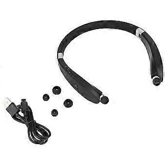 SX-991 Faltbares, teleskopierbares Nackenbügel-Headset mit Bluetooth-Kopfhörern (Schwarz) 26s