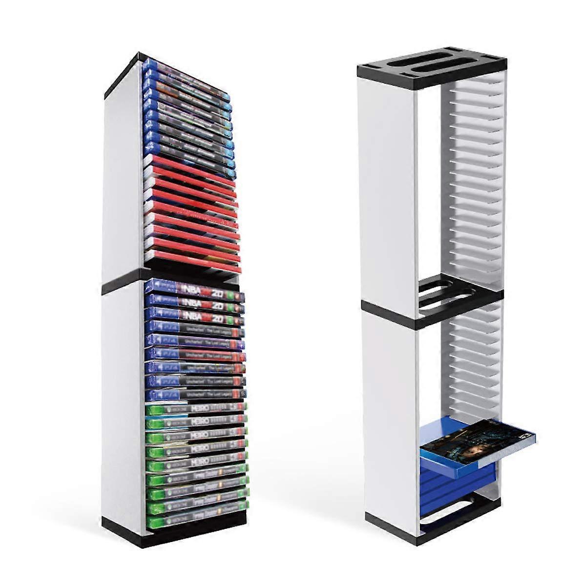 Game Disc Storage Tower for PS5 and Xbox, Vertical Holder Rack Holds 36 Discs Space Saving