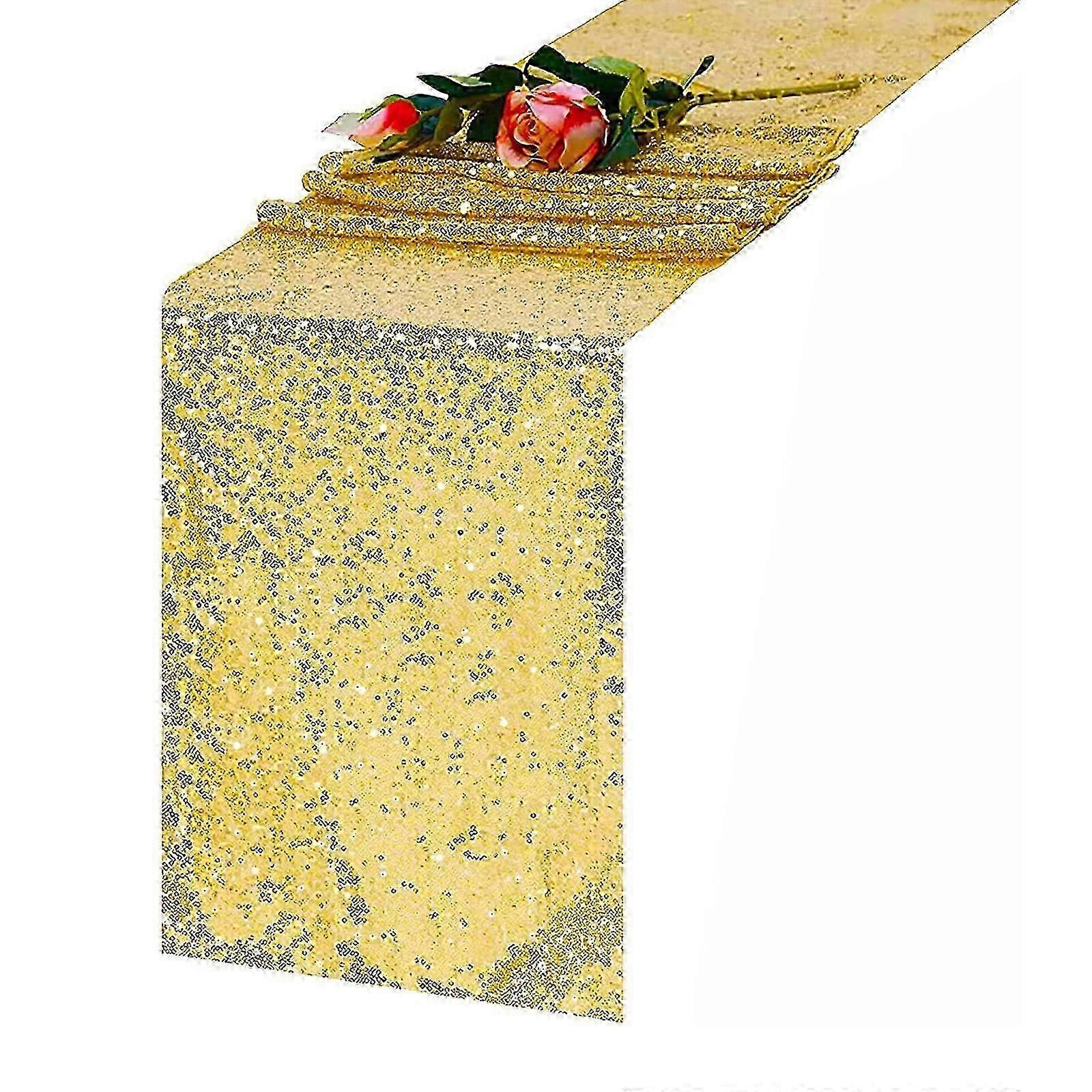25-26 Sequin Table Runner Wedding Dining Table Cloth Christmas Glitter Table Runner