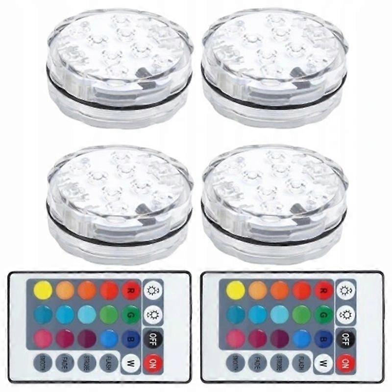 10 Lights Diving Lights Underwater Lights 24 Key Remote Control Swimming Pool