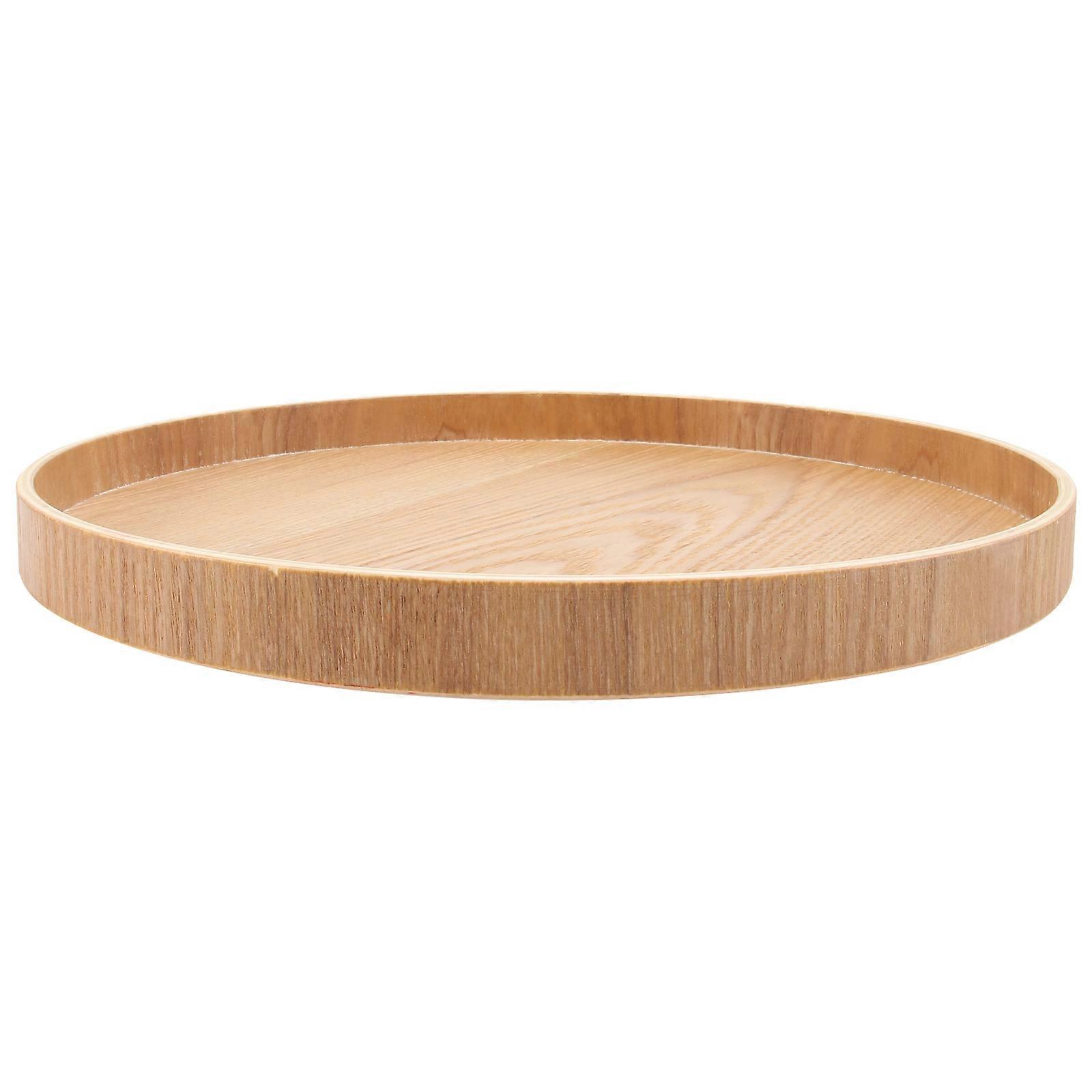 Wooden Round Tray for Kitchen Use 1Pcs Fruit Tray Solid Wooden Material