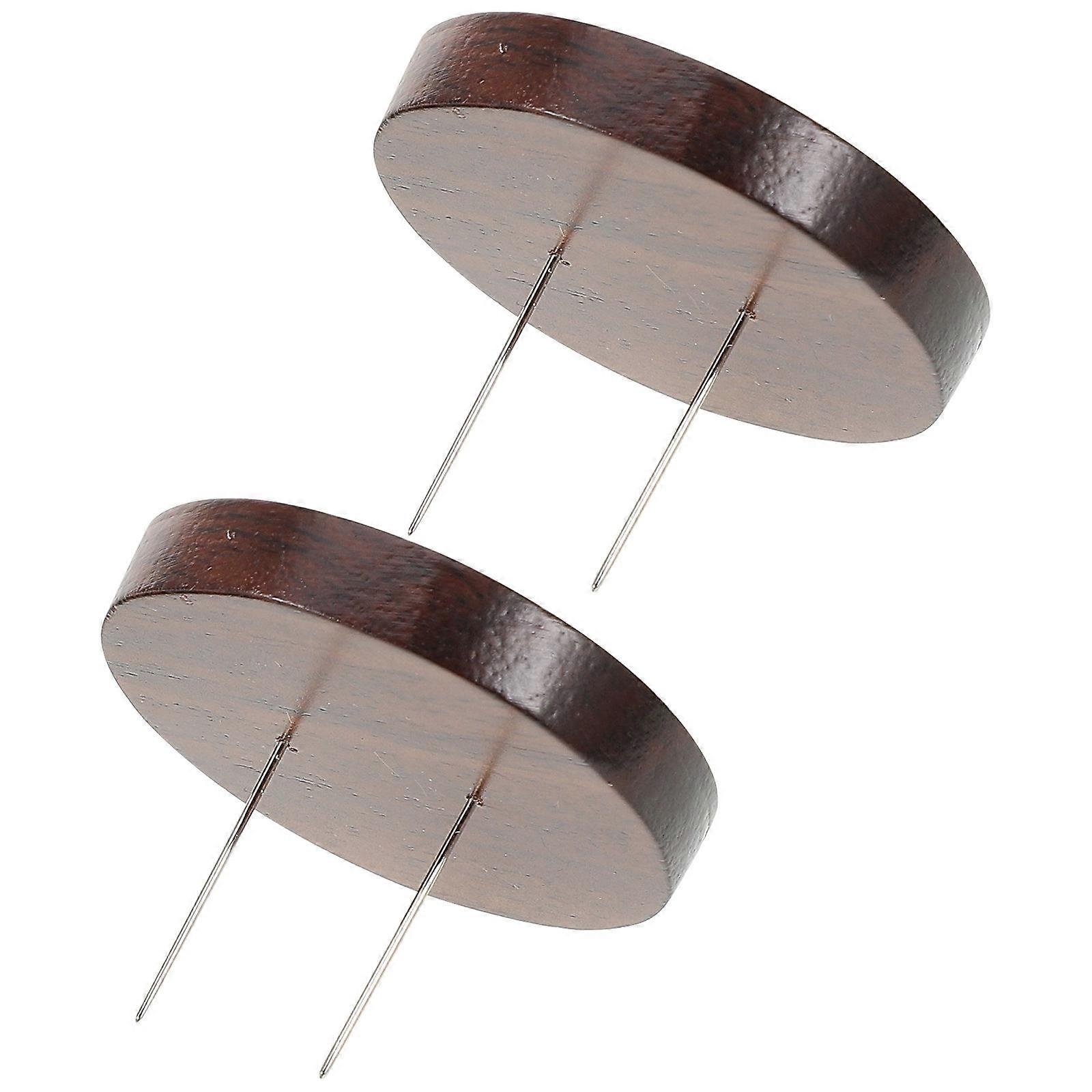 Mud Doll Doll Display Stand for Storage Use 2Pcs Wooden Base Holders