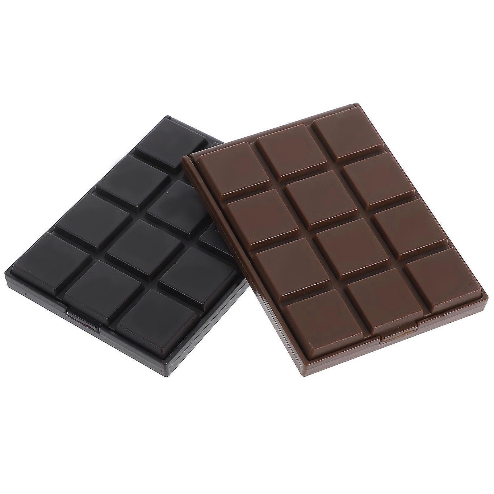 Mini Pocket Mirror Chocolate Compact Mirror with Comb for Daily Use 2Pcs