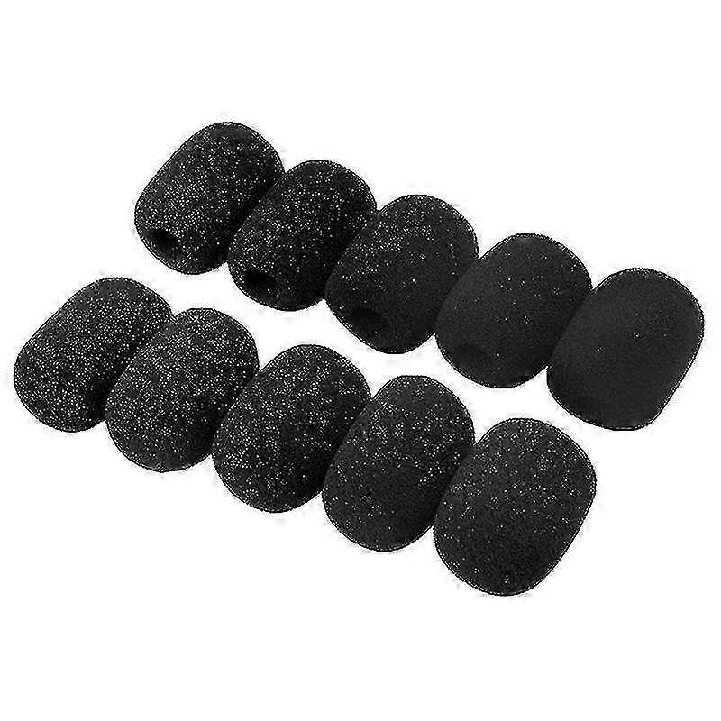 25-26 10pcs Microphone Windscreen Soft Sponge Mic Protector Headset Foam Covers Replacement For Meeting Mic